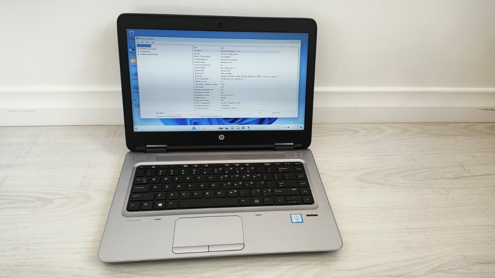 HP PROBOOK 640 G3 14″ Intel Core i5-7200U 2.50GHz 8GB RAM 256GB SSD