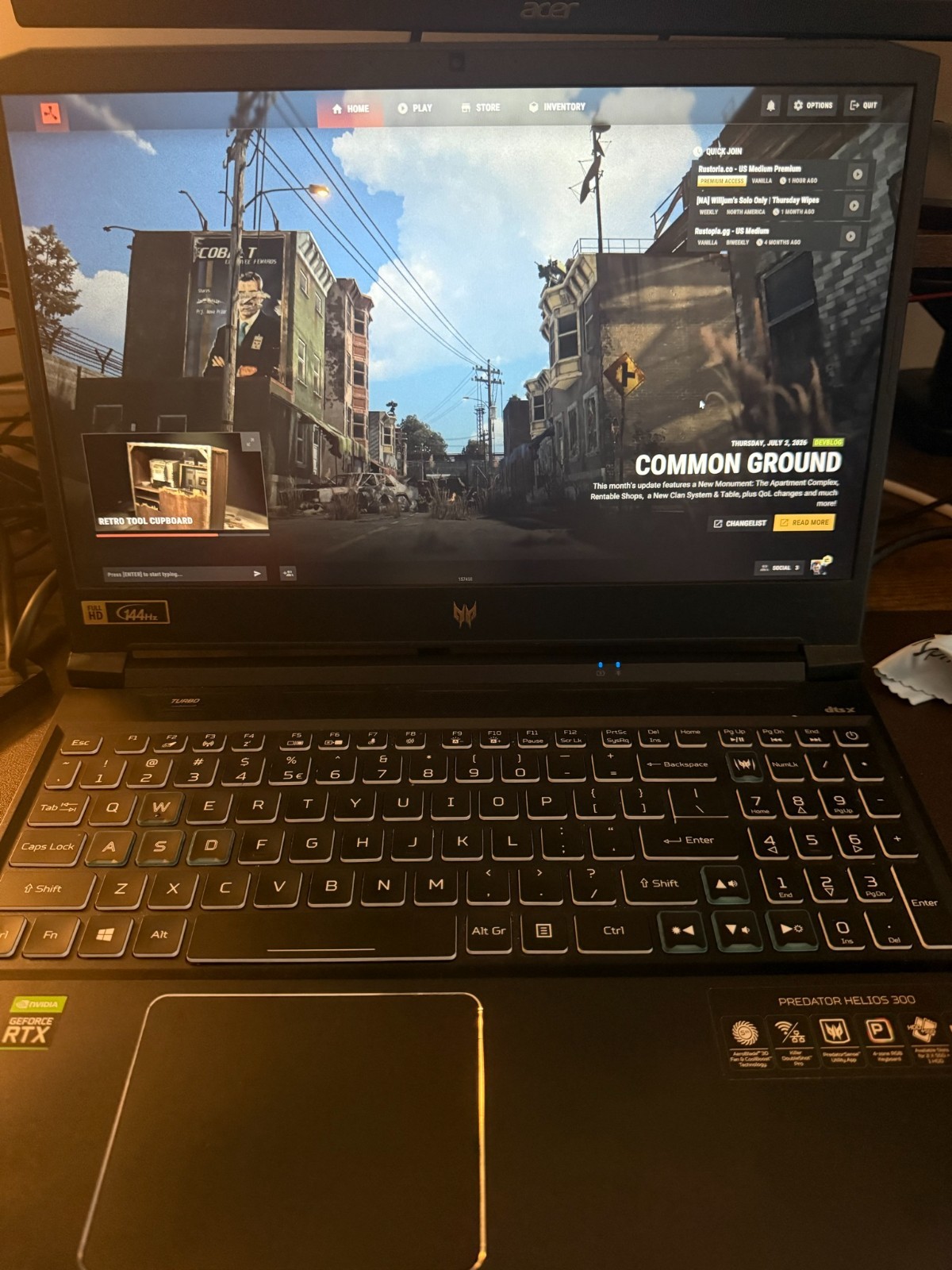 Acer Predator Helios 300 15.6 Laptop + I7-11800H + 1TB SSD + 32GB RAM + RTX 3060