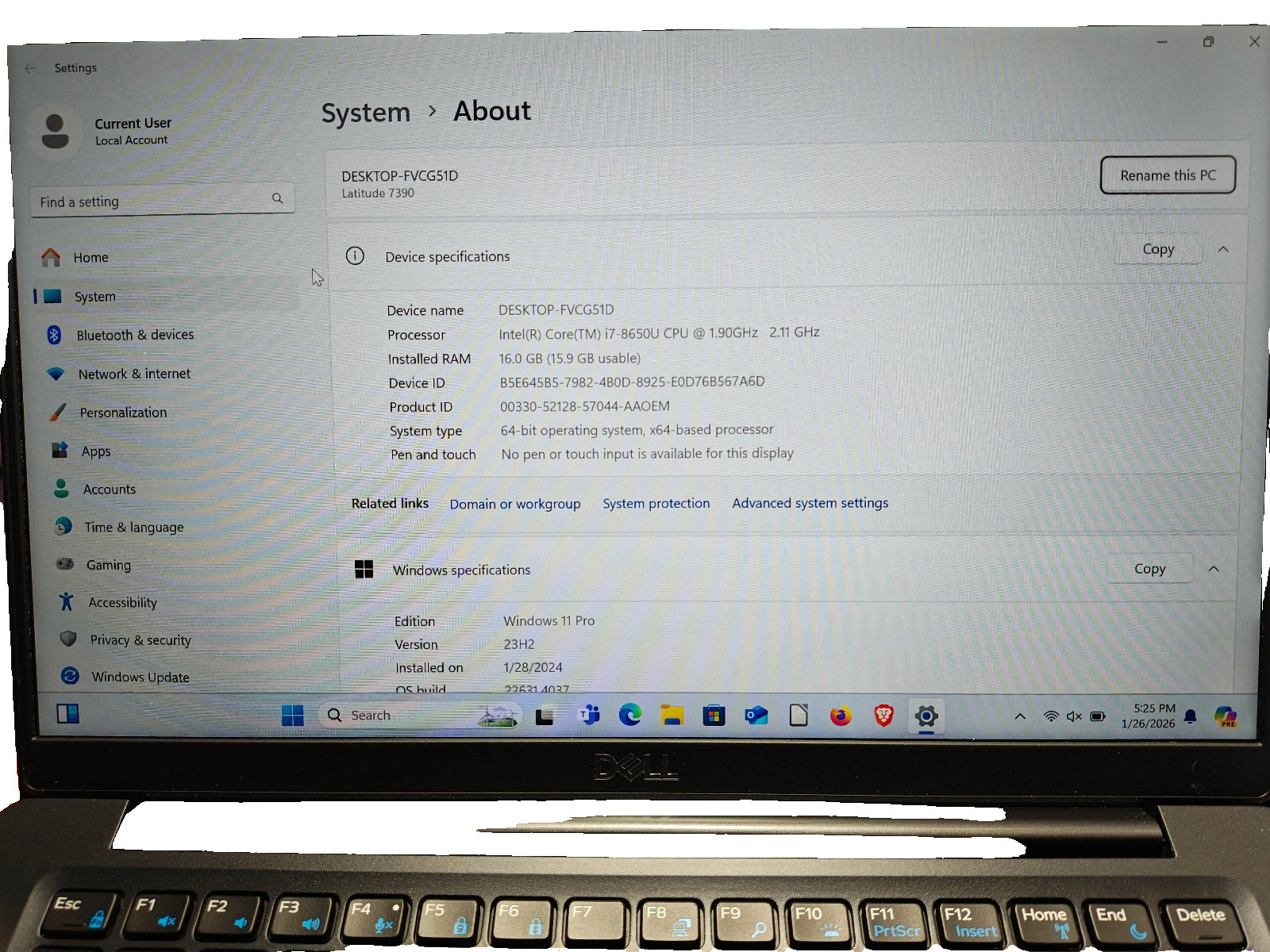 Dell Latitude 7390 i7-8650U 16GB DDR4 256GB M.2. SATA NVME 13.3″ FHD Charger