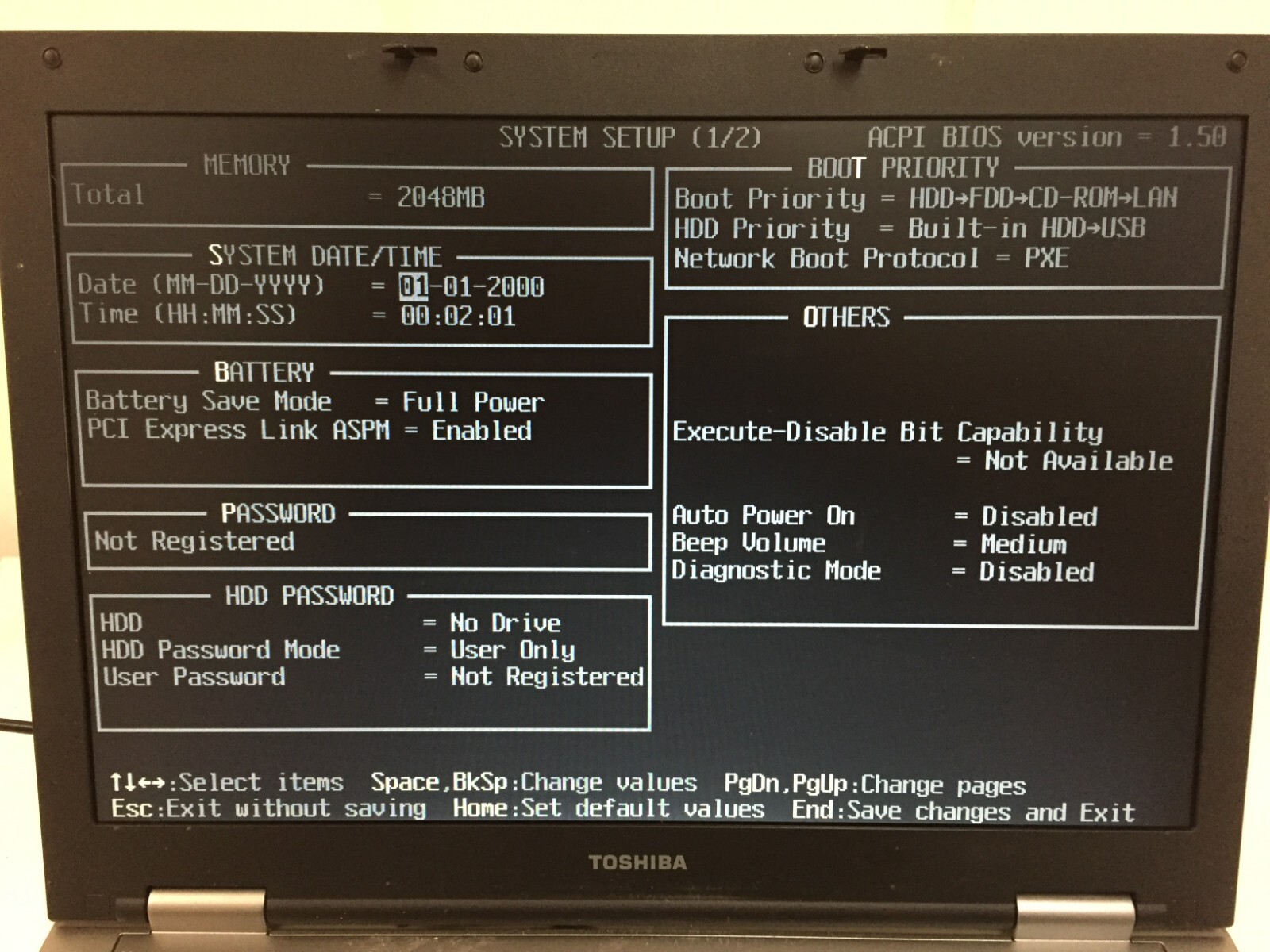 Toshiba Tecra A8-EZ8311 15.4″ Laptop Intel Celeron M 1.6GHz 2GB RAM No HDD/AC