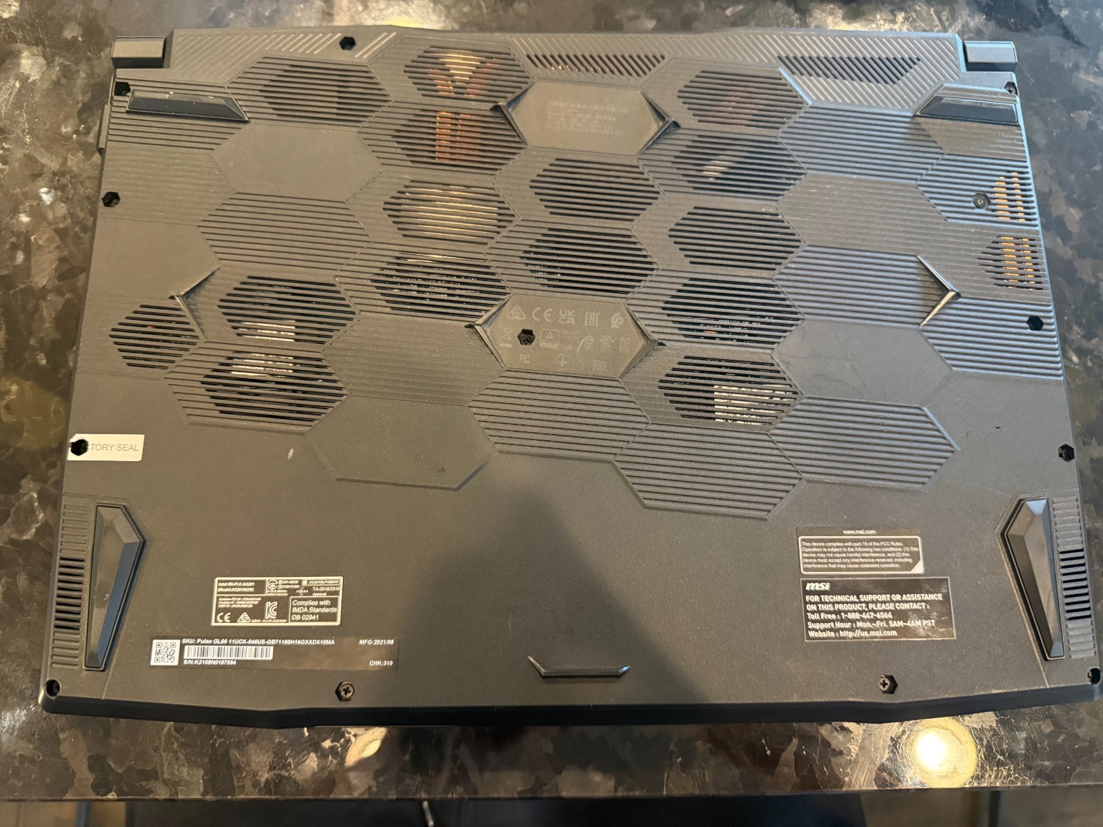 MSI Pulse GL66 15.6” (512GB SSD Intel Core i7-11800H 2.3GHz 16GB RAM) 11UGK-001