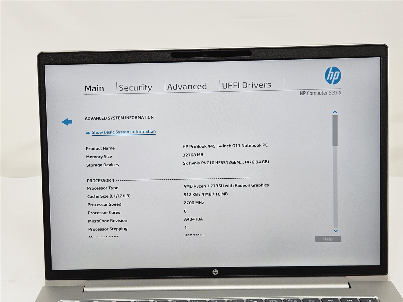 HP ProBook 445 G11 AMD Ryzen 7 7735U 32GB 512GB SSD 14″ AMD Radeon 680M