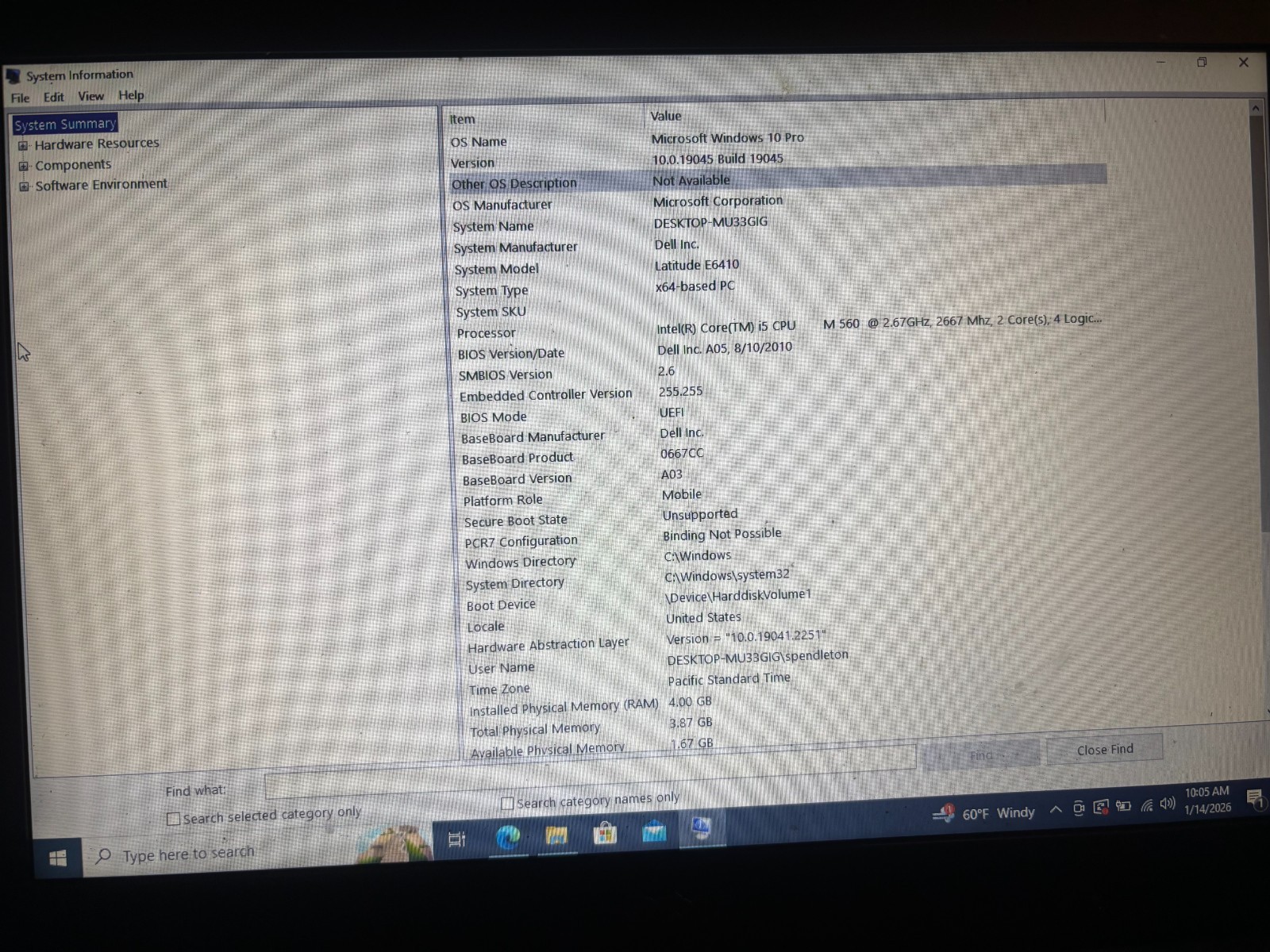 Dell Latitude E6410 – Fresh Windows 10 – 4GB RAM – 150GB HDD – Charger ,Tested