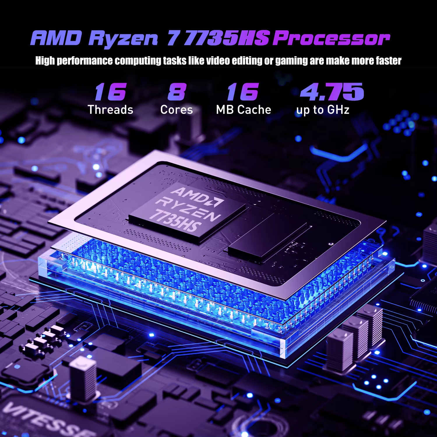 Acemagic AM Ryzen 7 7735HS 16″ RX16 Gaming Laptop US Stock