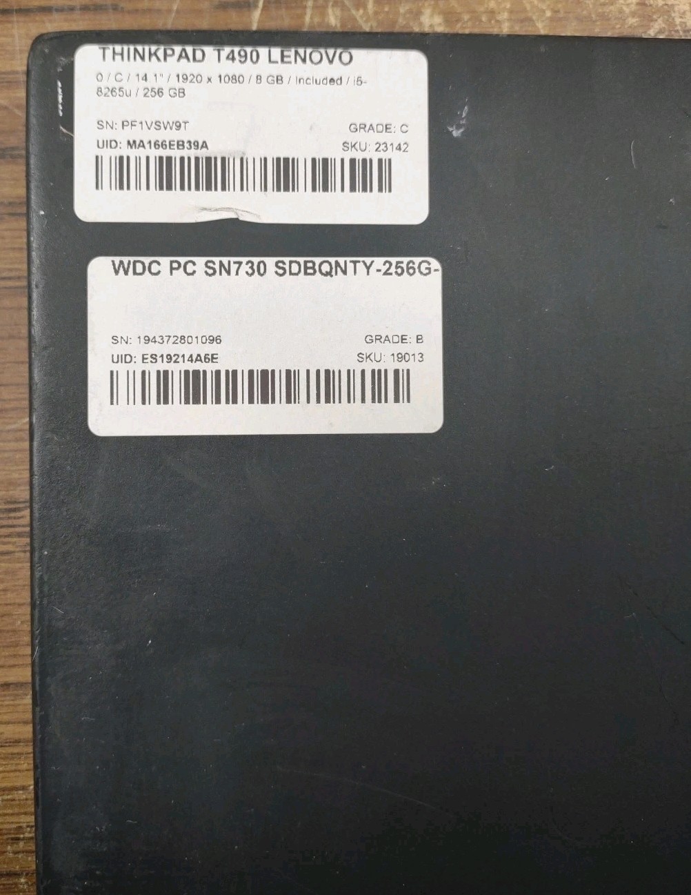 Lenovo ThinkPad T490 14″ W/ i5-8265U 1.6GHz, 8GB, 256GB