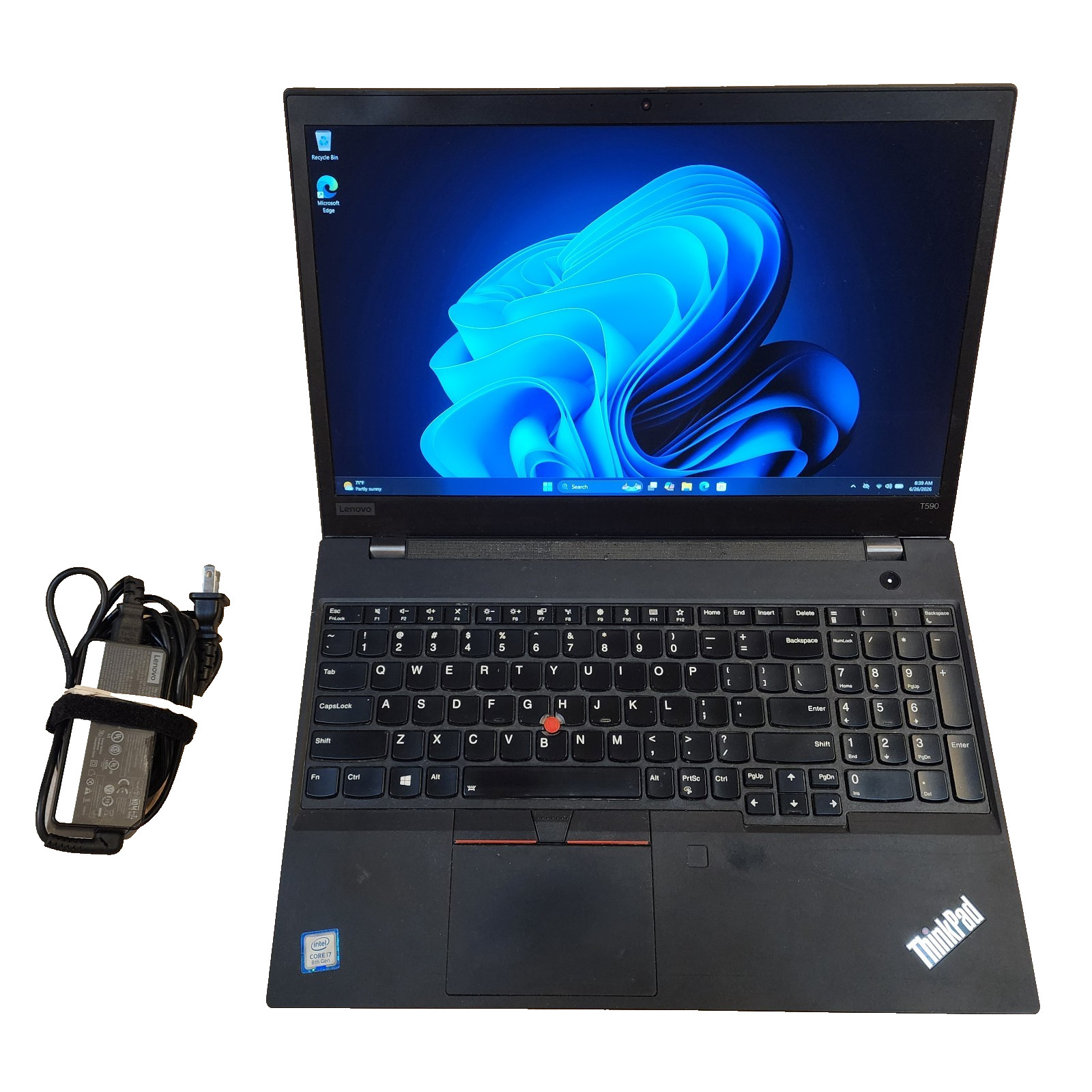 Lenovo ThinkPad T590 i7-8565U 16GB RAM 512GB NVME SSD Win 11 Pro 15.6″ Laptop