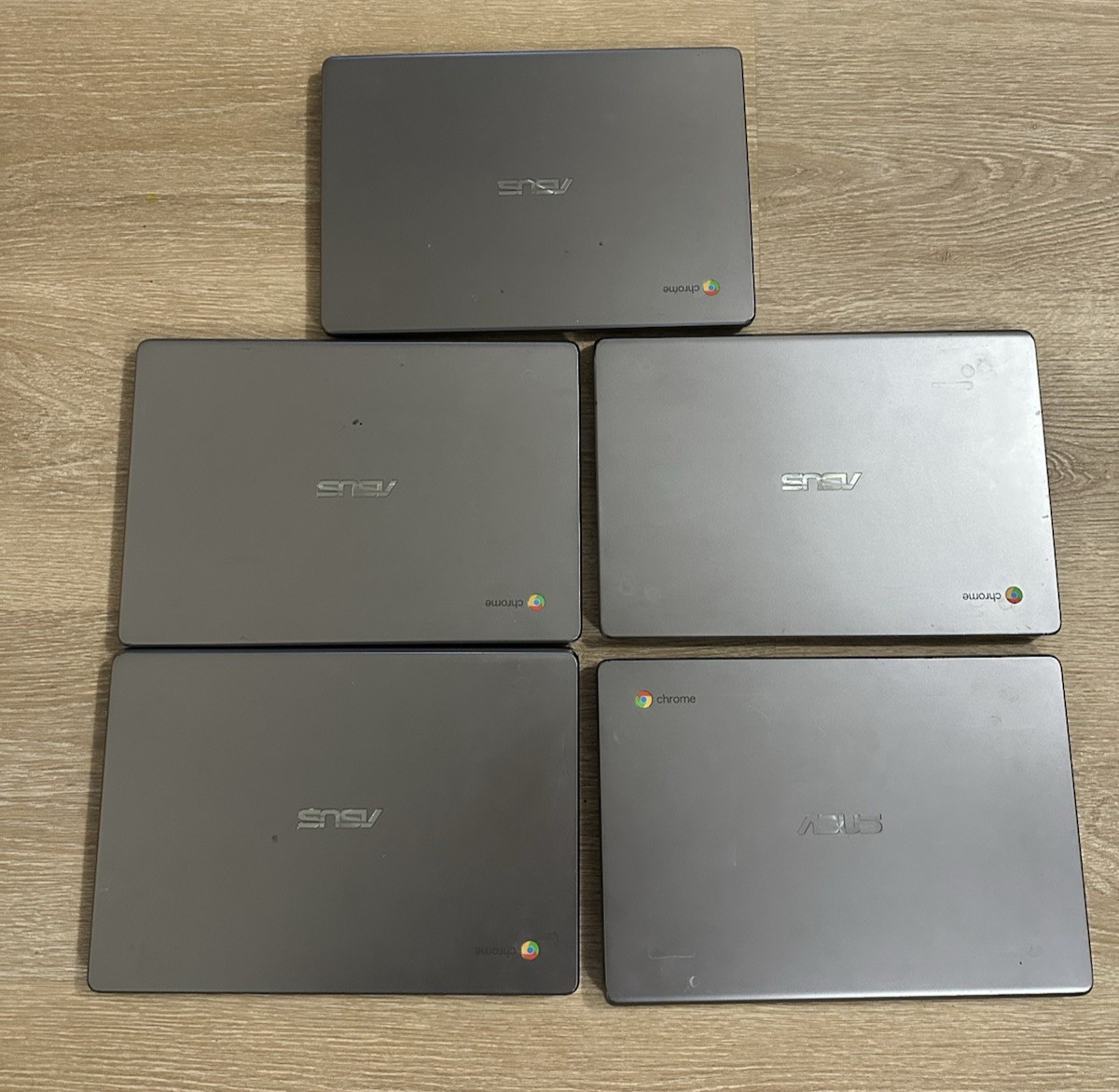 ASUS Chromebook CX22N 11.6-inch HD Non-Touch 32GB eMMC -LOT OF 5 UNITS-CHARGERS