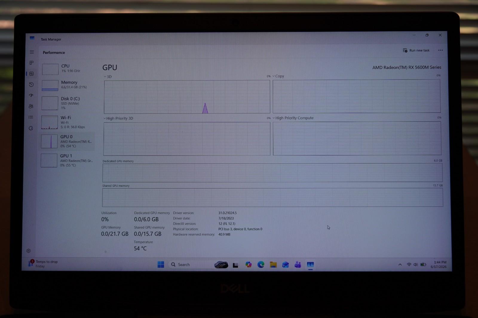 Dell G5 SE 5505 15.6″ 512gb SSD 32gb RAM Ryzen 7 4800H AMD Radeon RX 5600M 144Hz