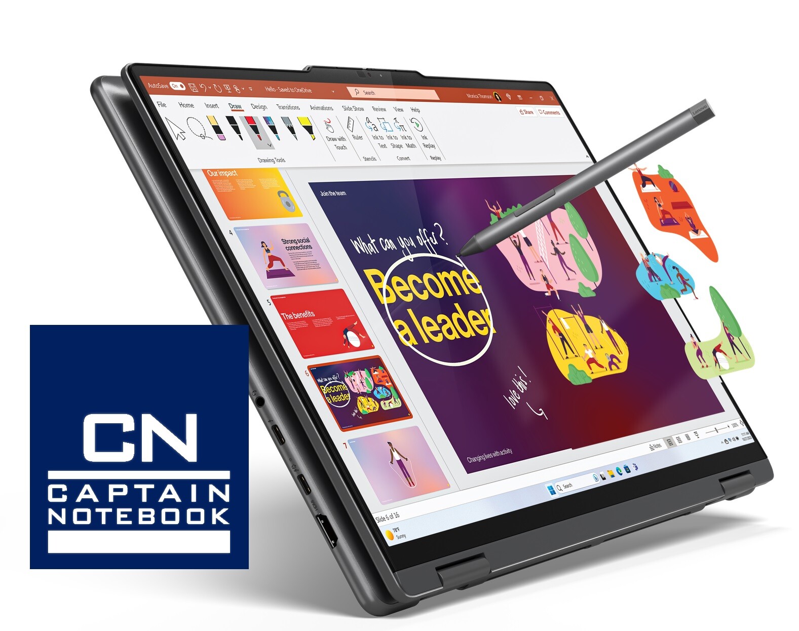 UK ENGLISH LENOVO YOGA-7 (G8) 16″ TOUCH PEN i5-1335U 16/512GB TAB GAR TYPE:16IRL8