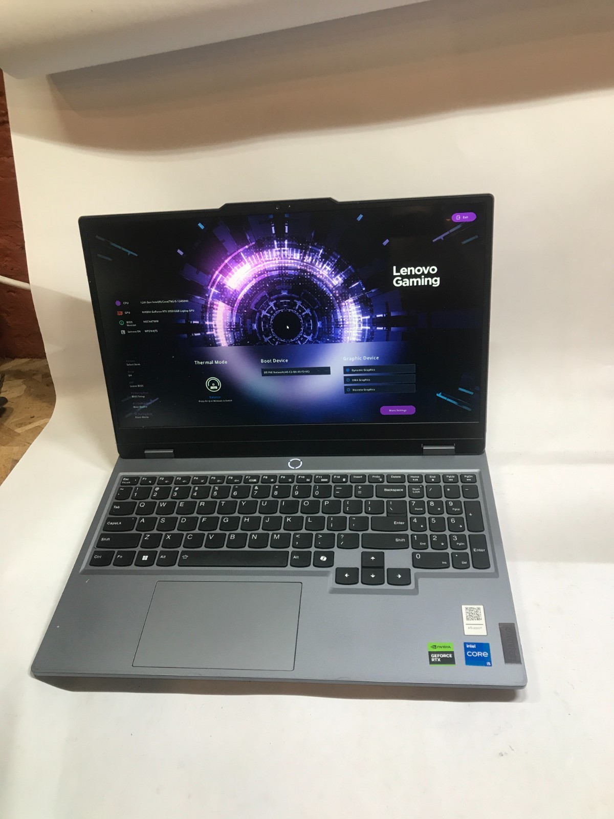 Lenovo LOQ 15IAX9 15″ Intel Core i5-12450HX NO RAM NO SSD/OS RTX 3050 For Parts