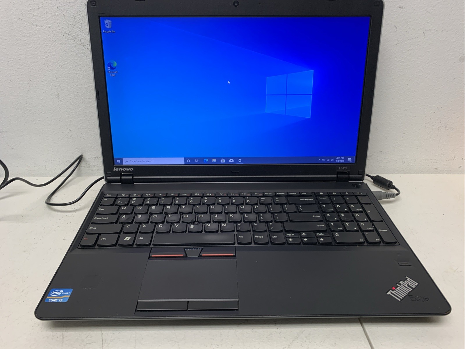 LENOVO THINKPAD E520 INTEL CORE i5-2410M 2.30 GHZ 4gb Ram Wind10 Edu No Battery