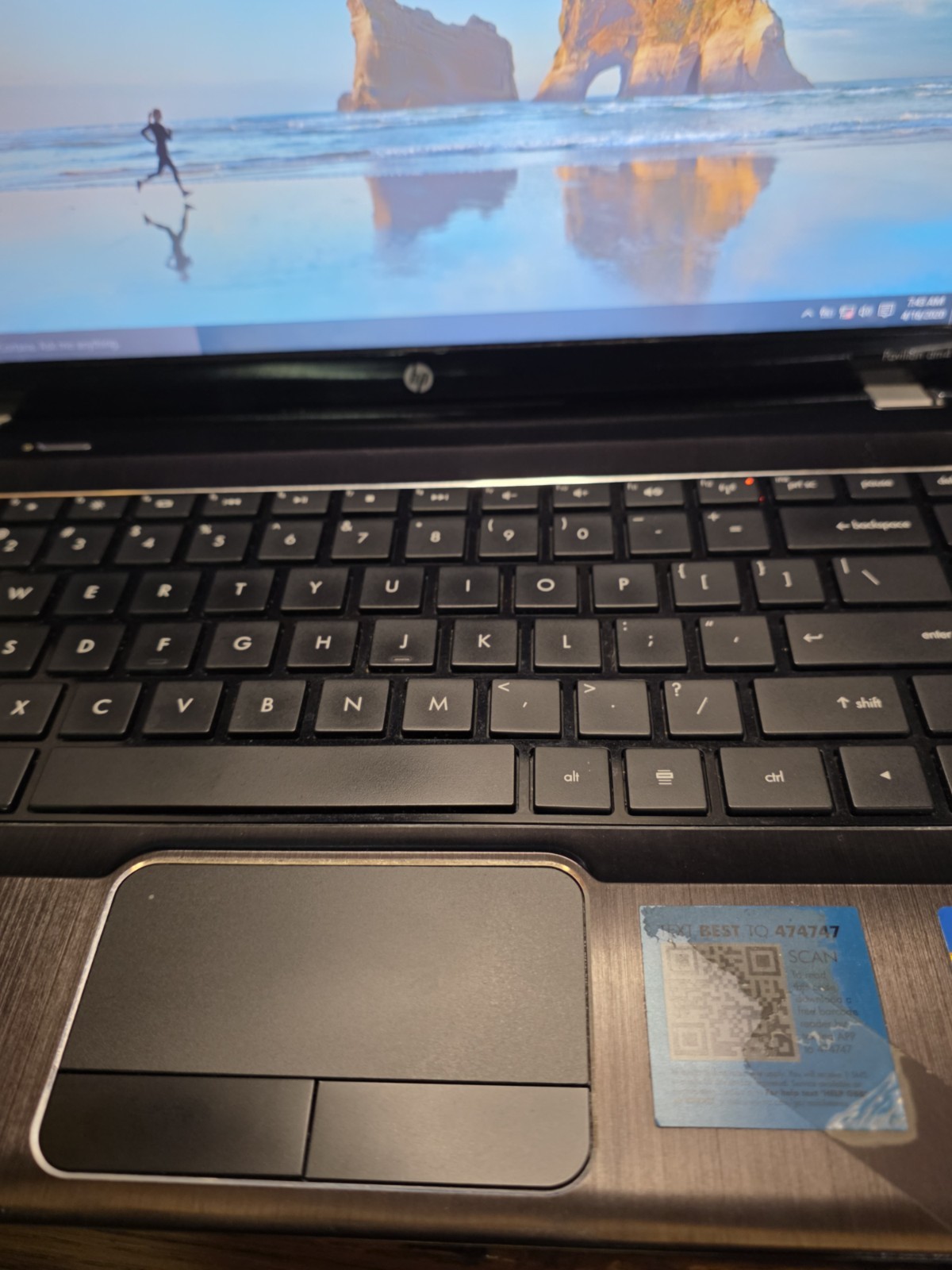 HP Pavillion DM4 Windows 10 Intel Core i3 4GB RAM 74GB HD No Battery/Cord No WIF