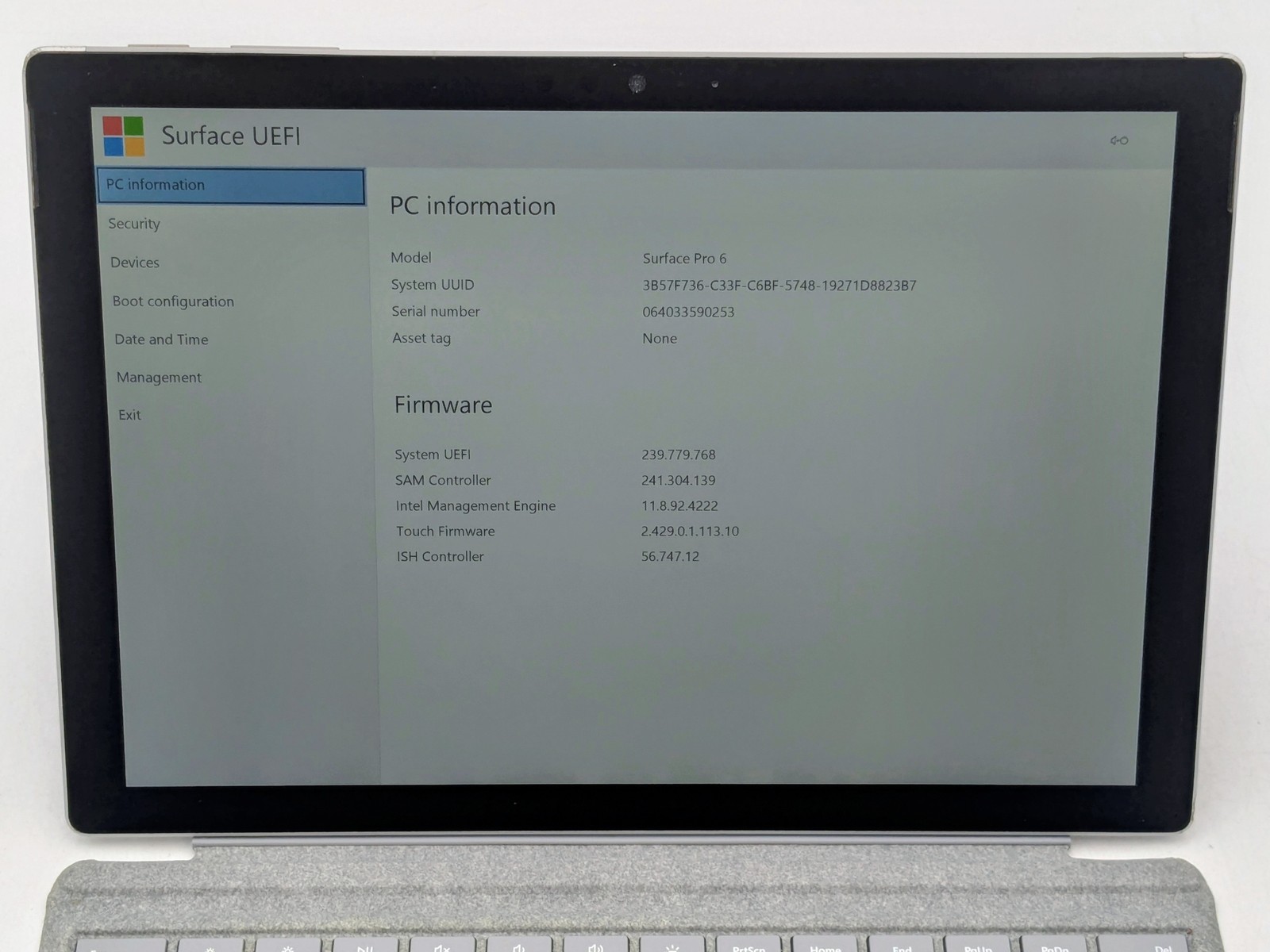 Surface Pro 6 2-in-1 12″ 2736 x 1824 Touch I5-8250U 128GB 8GB W11 Backlit IRCam