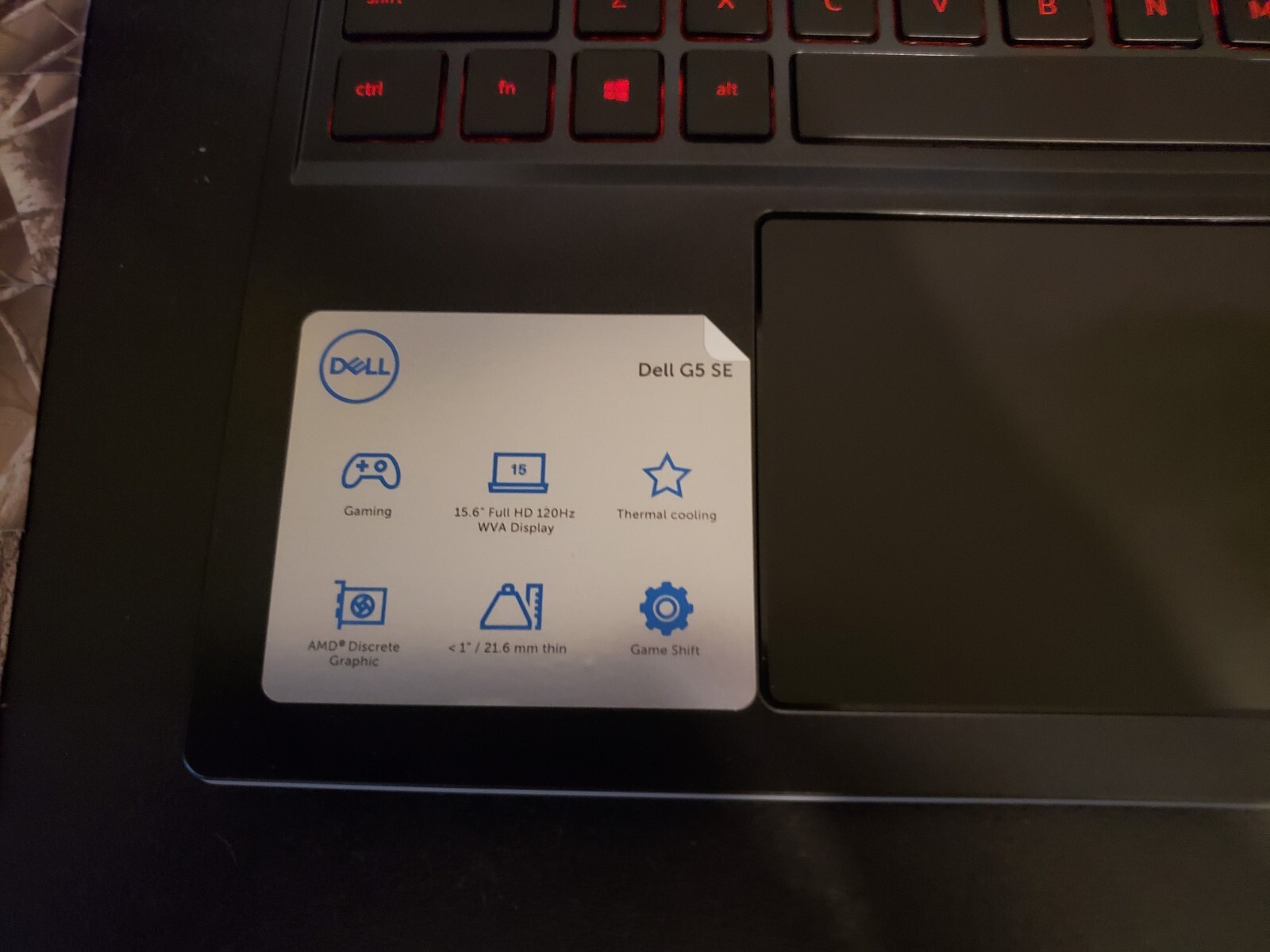 Dell G5 15 SE 5505 Gaming Laptop Ryzen 5 4600h | 8GB DDR4 | RX 5600m | 120Hz