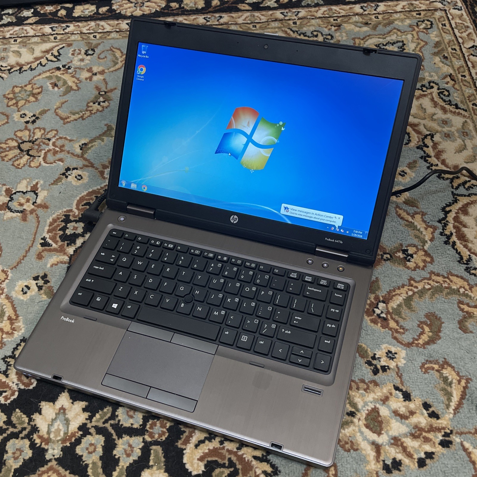 HP ProBook 6475b 14” Windows 7 Laptop AMD A8, 4gb, 120gb SSD, DVD, No Battery