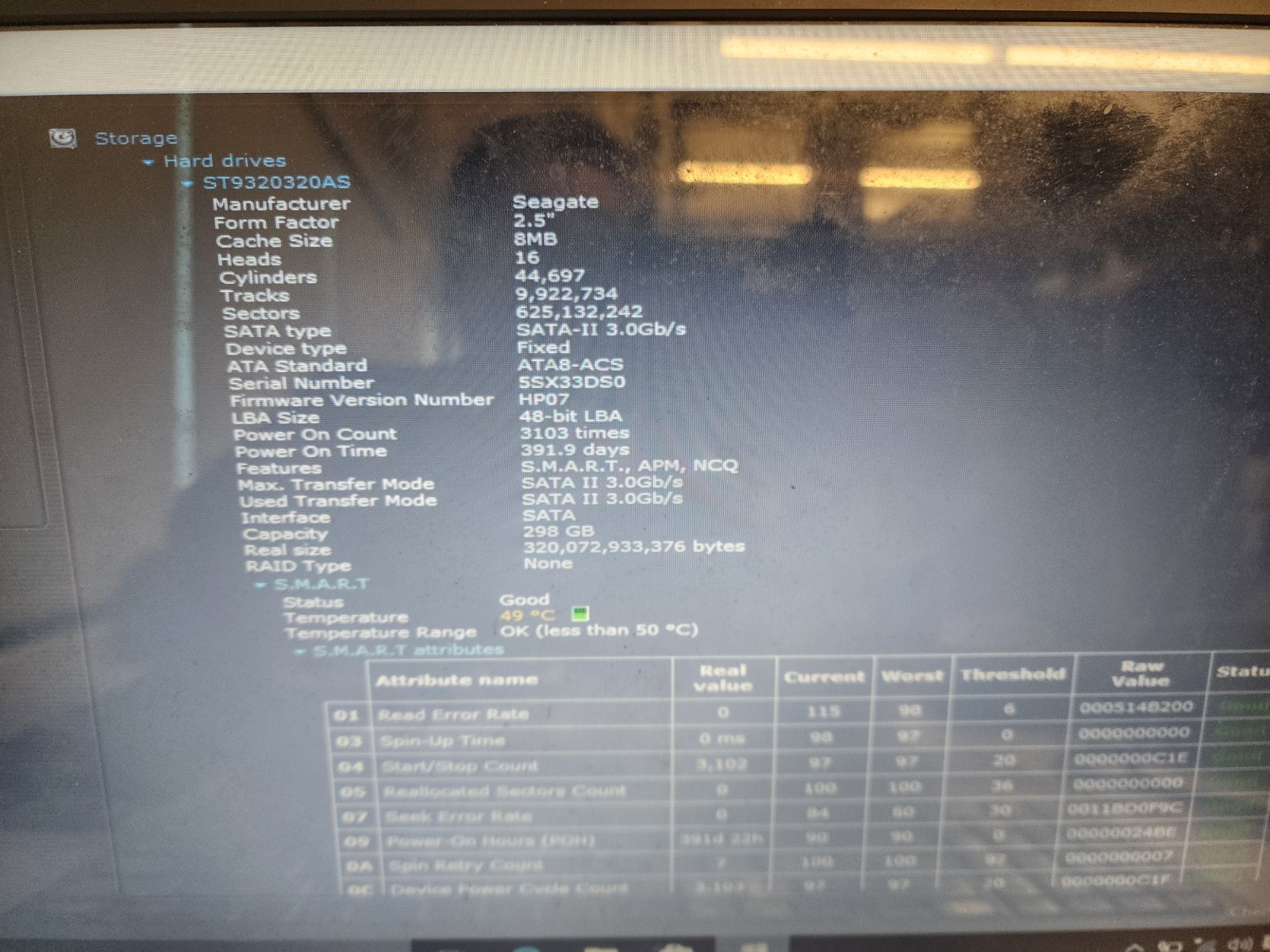 HP G60-235DX Intel Pentium Dual-Core T4200 2GHz 3 GB 320gb HDD READ