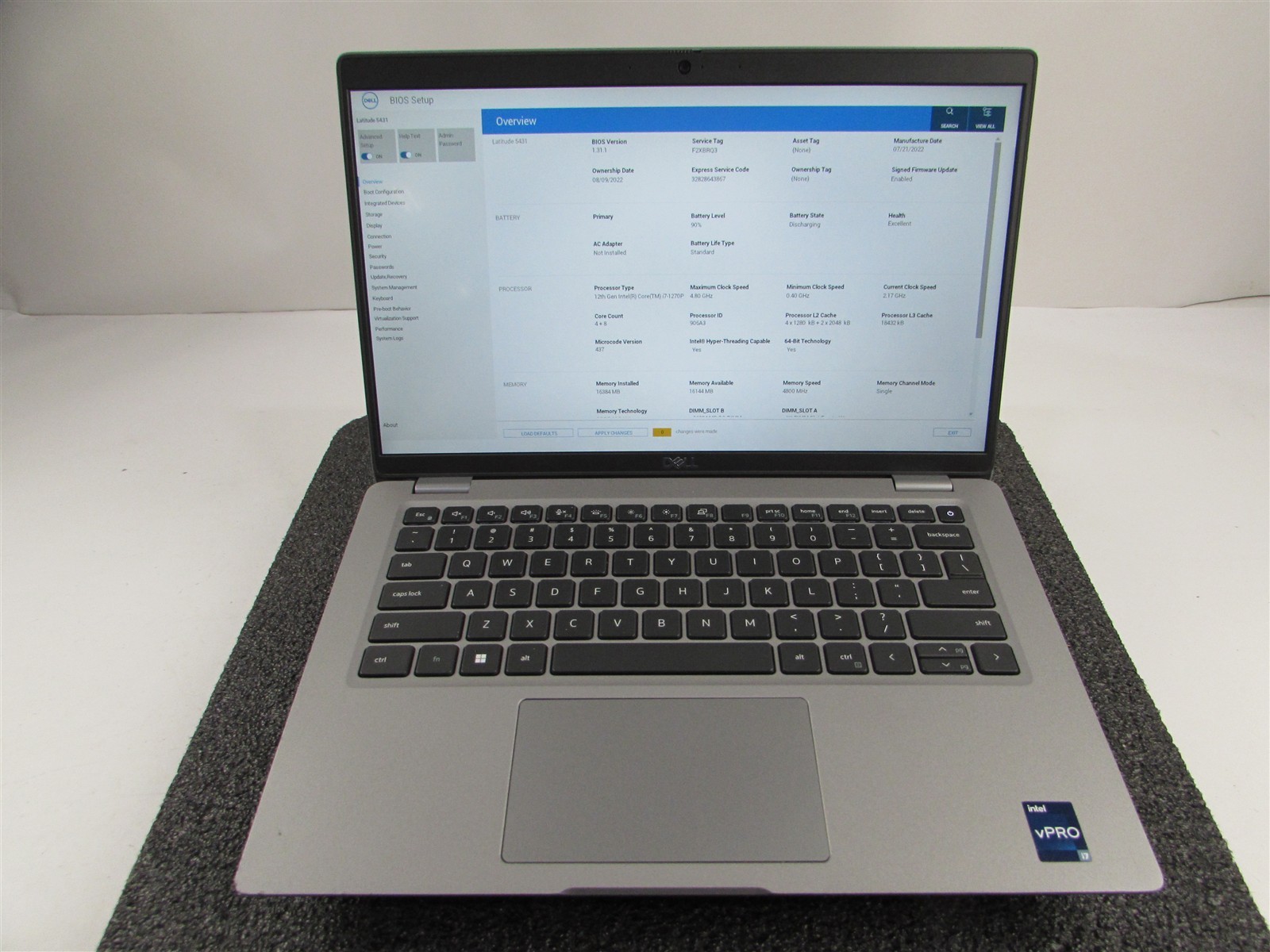 DELL LATITUDE 5431 1920X1080 FHD CORE I7-1270P 256GB 16GB RAM NO O.S