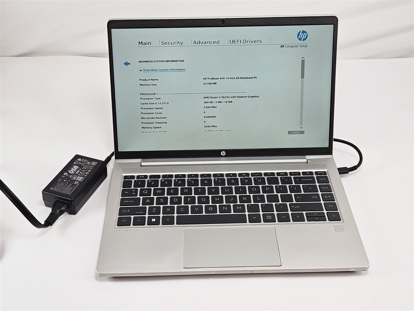 HP ProBook 445 G9 32GB No Storage AMD Ryzen 5 5625U 14″ Gigabit Ethernet
