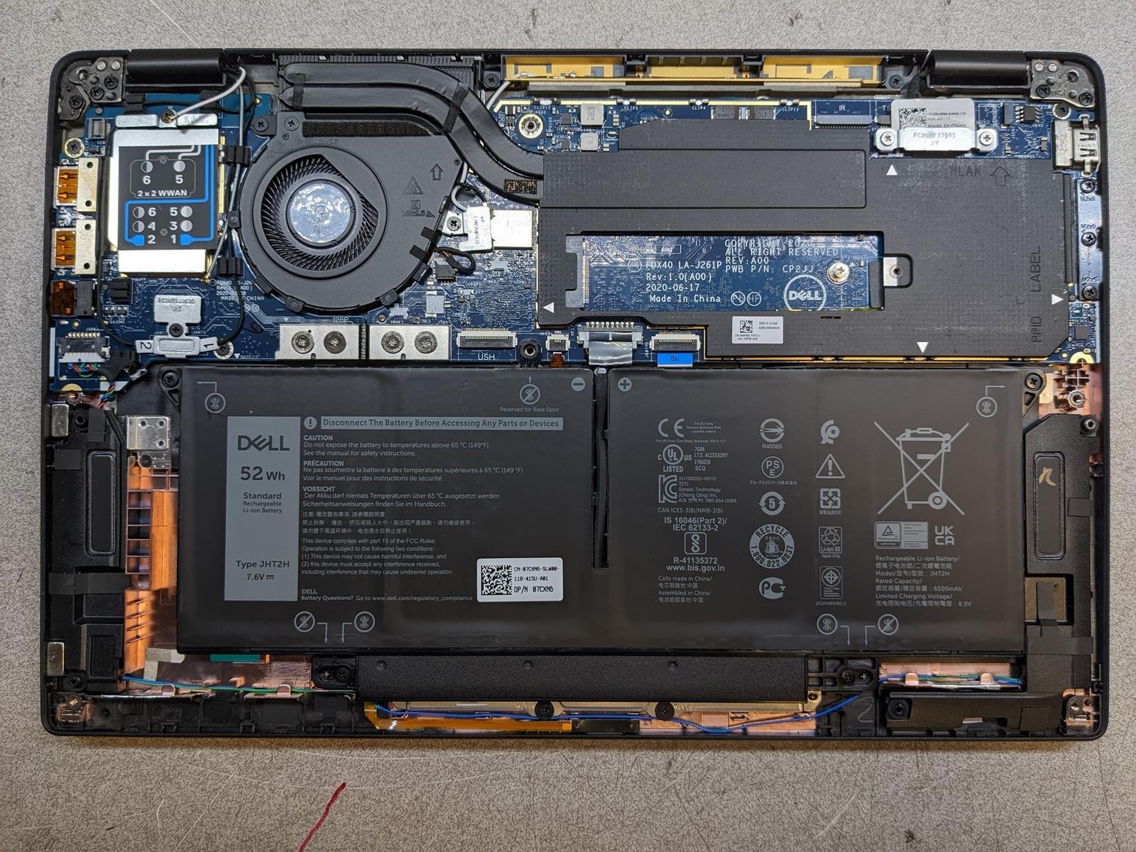DELL LATITUDE 7410 i5-10310U @ 1.7GHz, 8 GB RAM, NO HDD/OS – (FOR PARTS)
