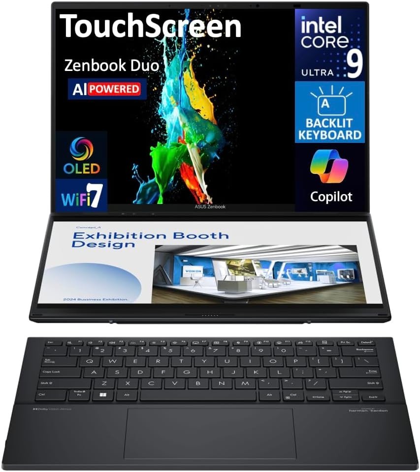 NEW ASUS Zenbook Duo Dual AI Powered 2-in-1 14″ OLED TOUCH Ultra 9-185H 32GB 2TB