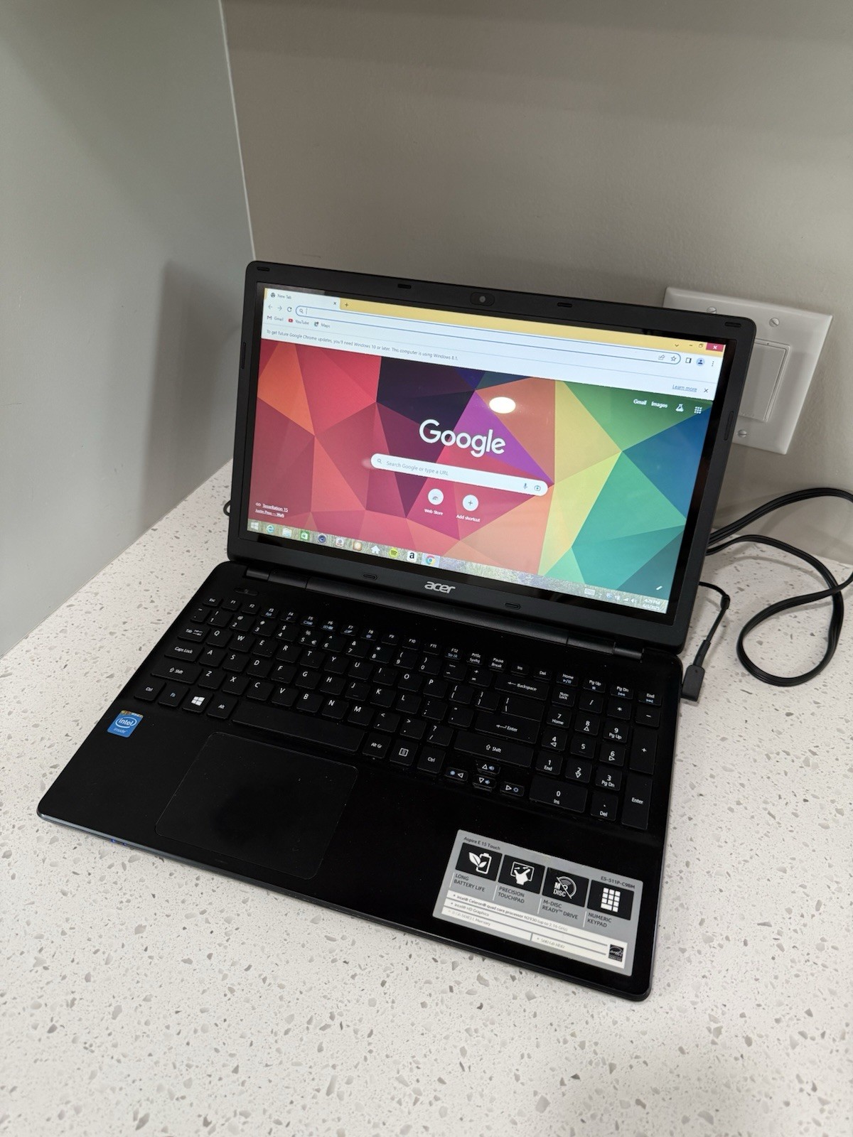 Acer Aspire E5-511-C33M Celeron N2930 1.83GHz/8GB RAM/64GB 15.6″ Win 8.1 TOUCH