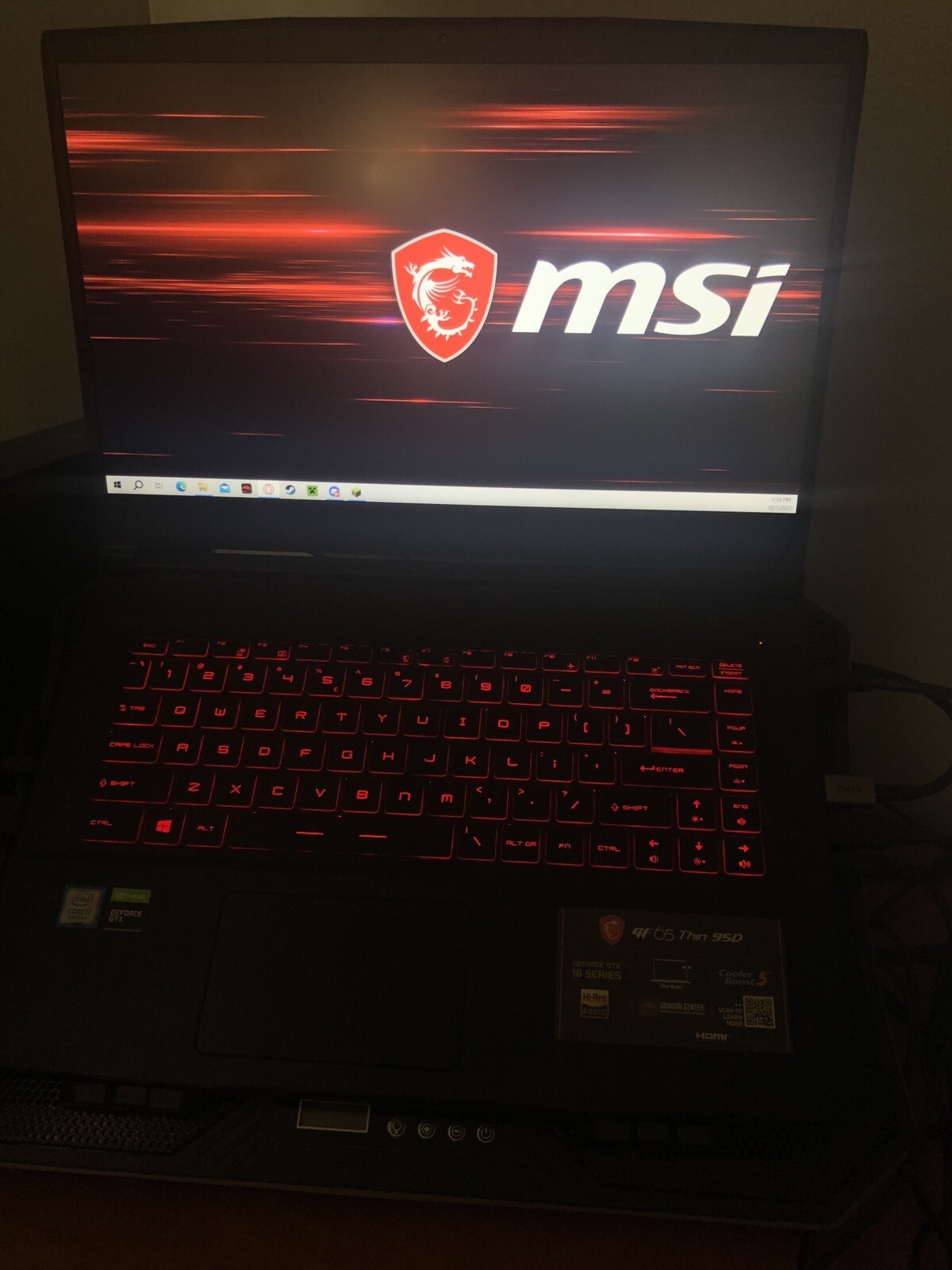 UPGRADED MSI GF65 Thin 9SD-837 Gaming Laptop i7-9750H 32GB 512gbB SSD GTX 1660Ti
