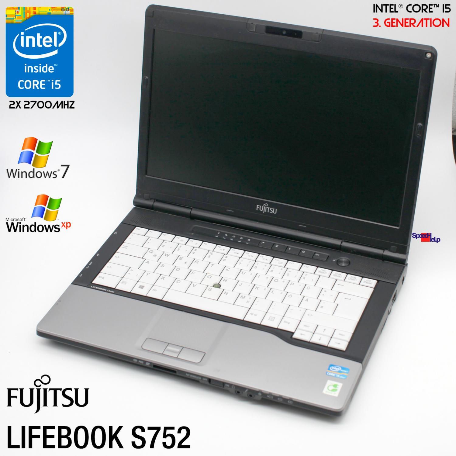 FUJITSU LIFEBOOK S752 14″HD INTEL CORE i5 3340M 320GB 4GB DDR3 WINDOWS XP 7 DRV