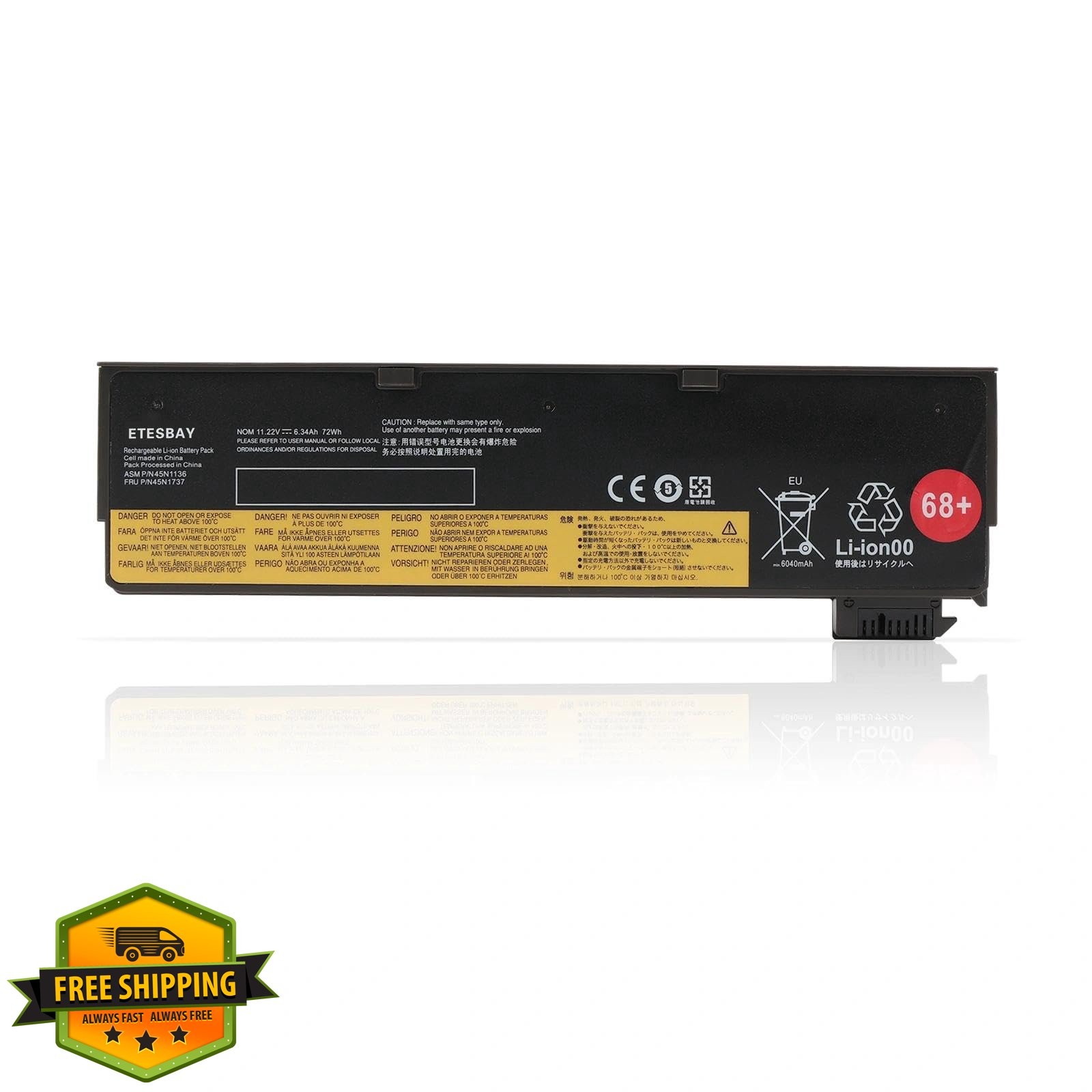 Lenovo ThinkPad X240 X250 X260 X270 Laptop Battery 68+