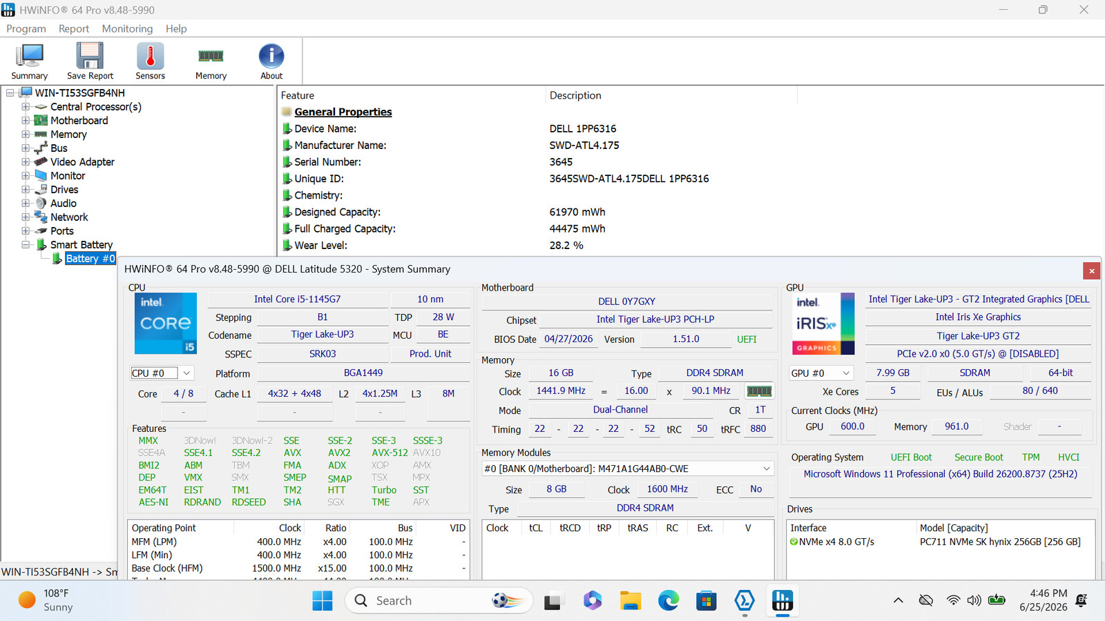 Dell Latitude 5320 2in1 2-in-1 13″ FHD Touch I5-1145G7 256GB SSD 16GB W11P