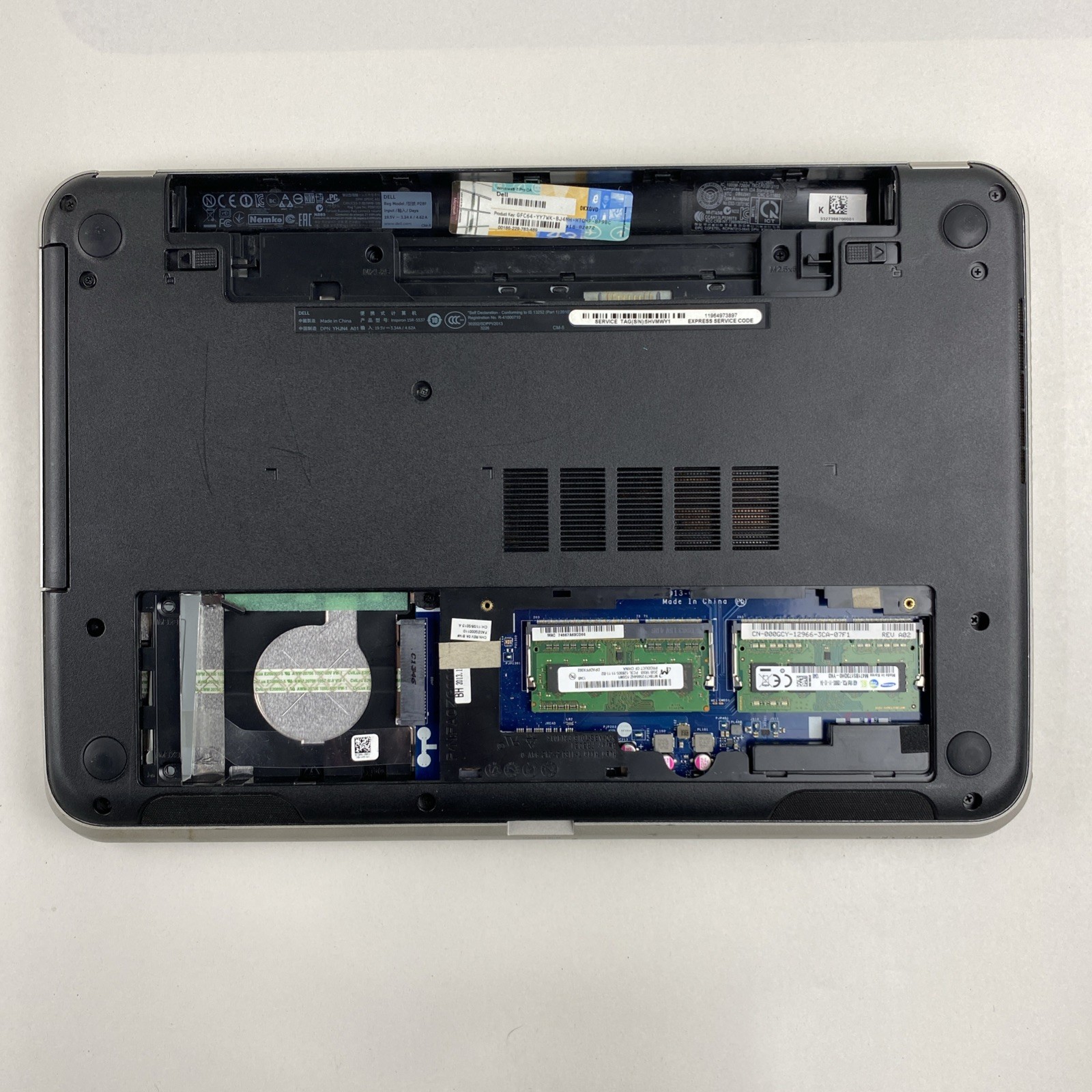 Dell Inspiron 5537 Core i5-4200U 1.60GHz 6GB RAM 15.6″ No Battery No HDD No OS