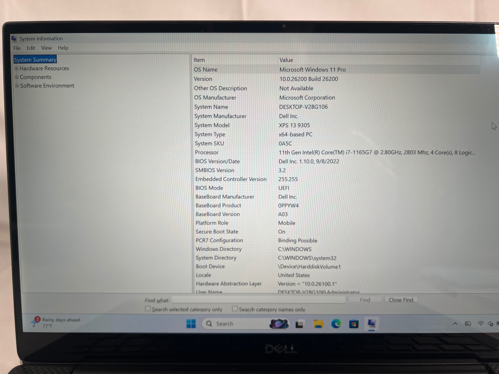 Dell XPS 13 9305 i7-1165G 2.8GHz 16 GB 128 GB SSD 13.3″