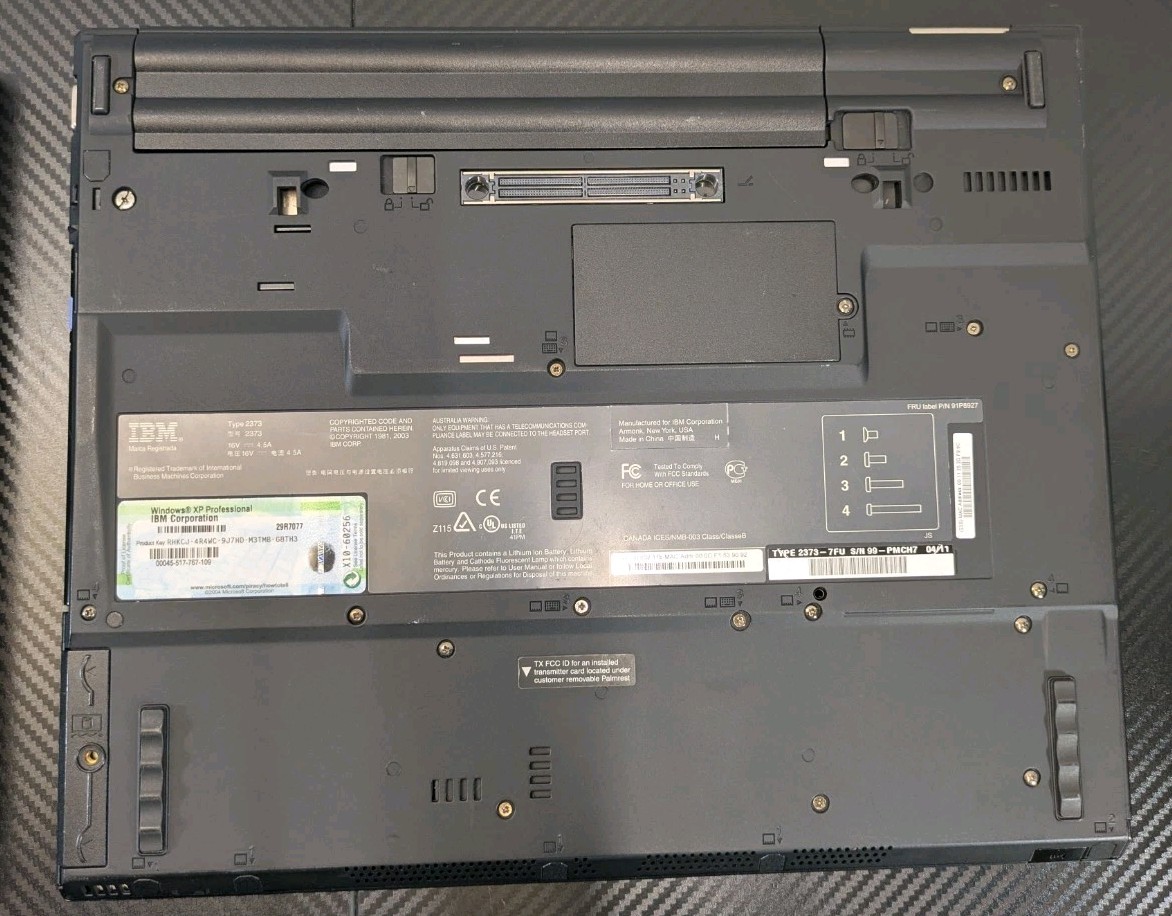 (2) IBM ThinkPad T41 Vintage Laptops XP 768 MB RAM 40GB IBM Era Excellent, READ
