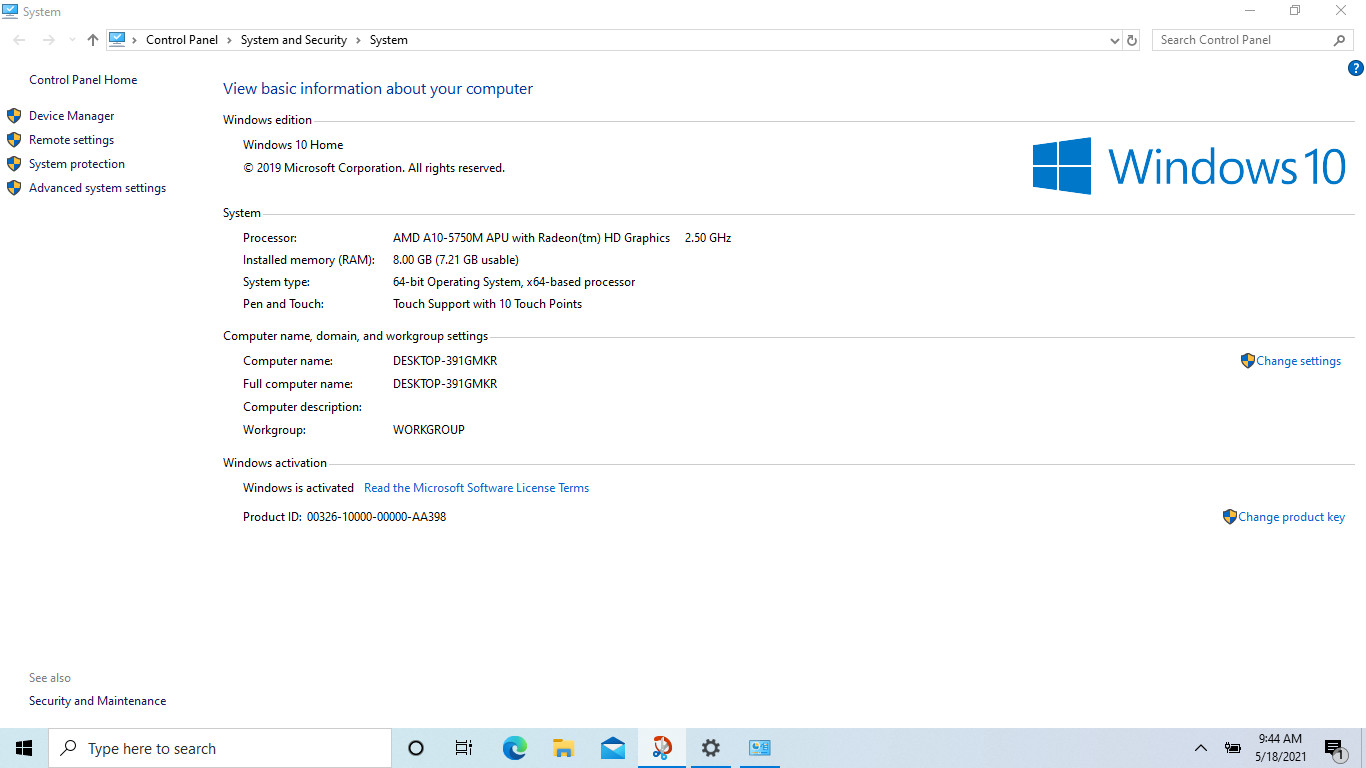 HP ENVY m6 Notebook pc touchsmart screen 750GB HDD 8GB Ram AMD A10 Quad core