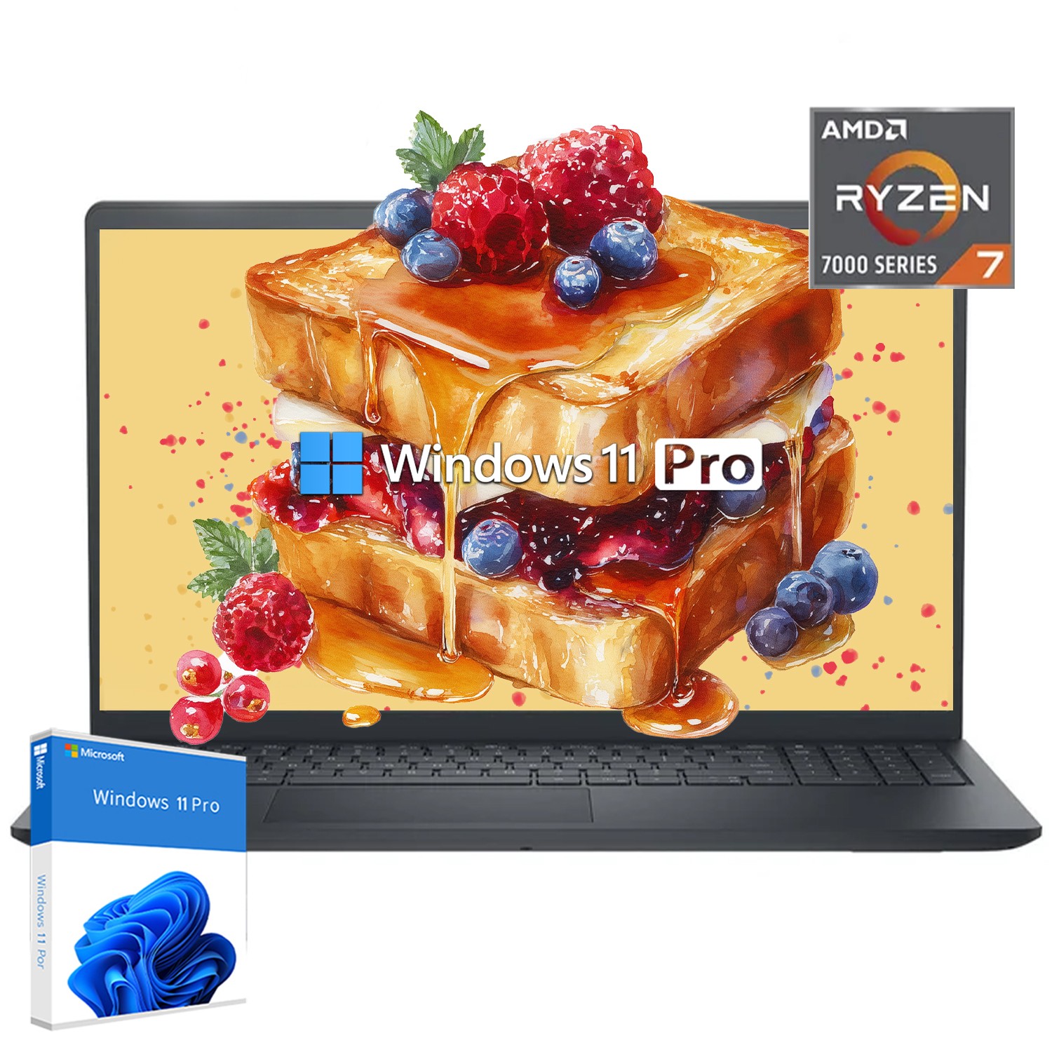 Dell Inspiron 15.6″FHD Touchscreen Laptop, AMD Ryzen 7 7730U 32GB 1TB SSD