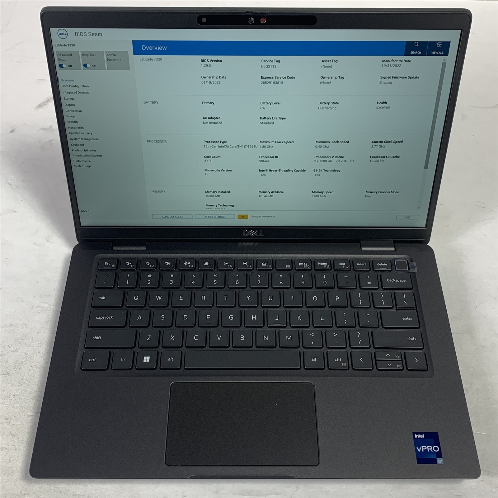 Dell Latitude 7330 13.3″ Laptop i7-1265U 3.6GHz – 16GB – 512GB NVMe SSD – Win 11