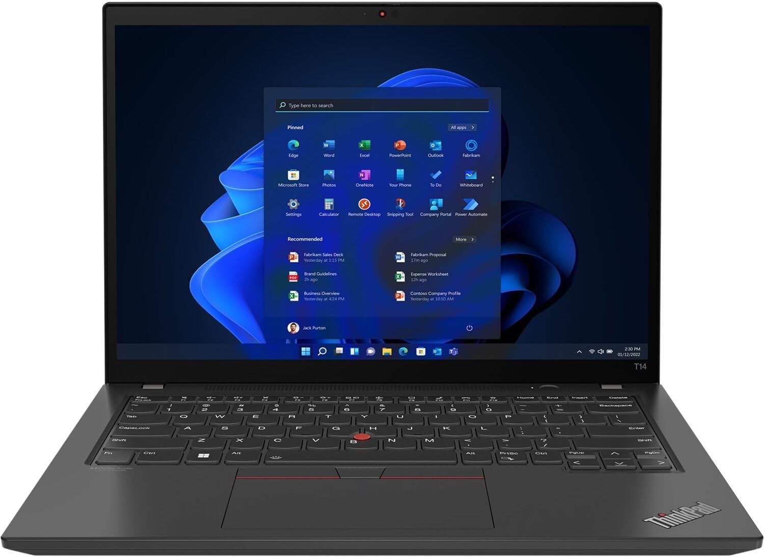 Lenovo ThinkPad T14 Gen 3 14″ Core i5-1245U 1.6GHz 16GB RAM 256GB SSD Black