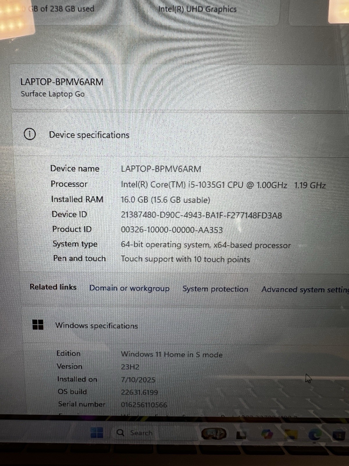 Microsoft Surface Laptop Go 12.4″ Touchscreen (256GB SSD, Intel Core i5-1035G1,