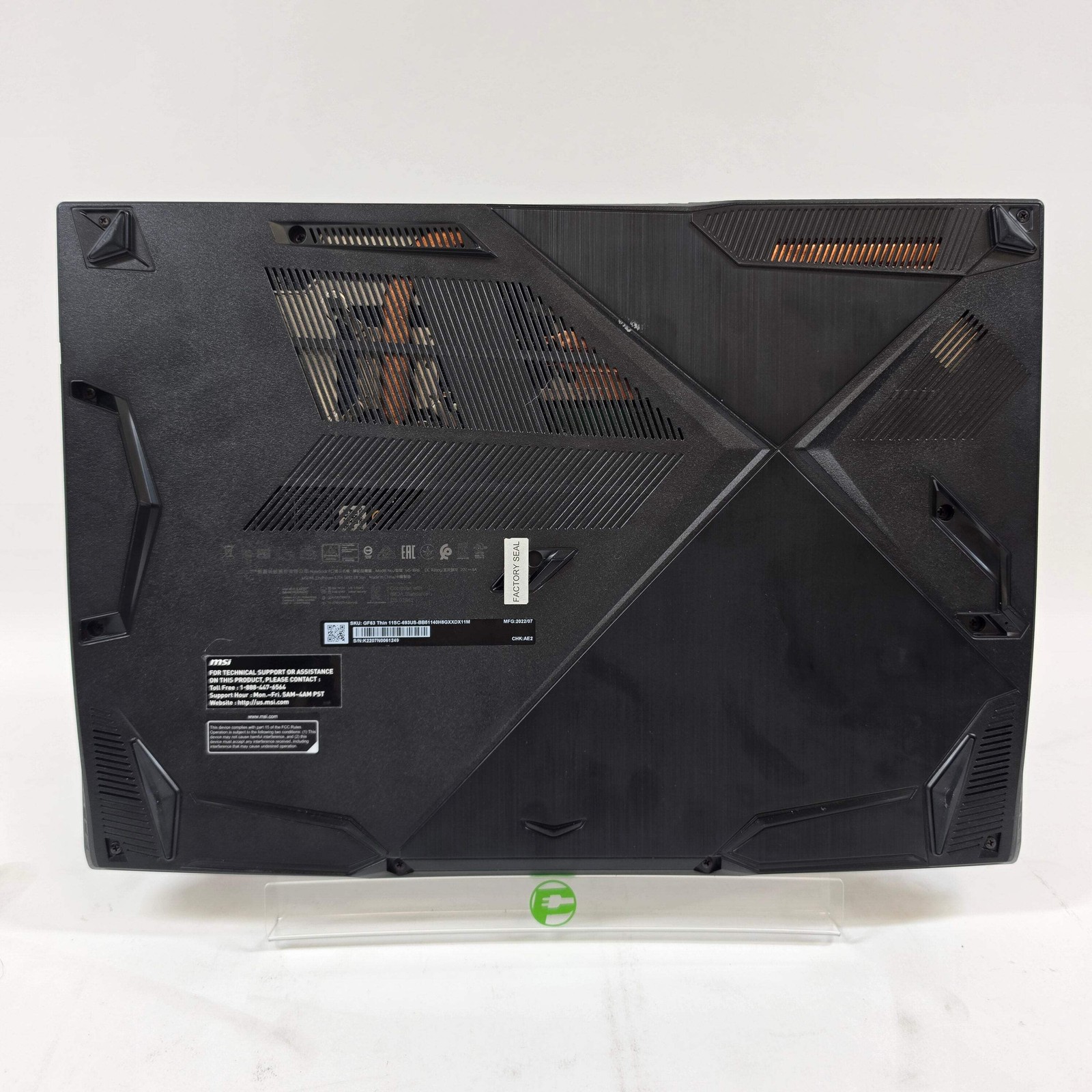MSI Thin GF63 115C 15.6″ i5-11400H 2.69GHz 8GB RAM 256GB SSD GeForce GTX 1650
