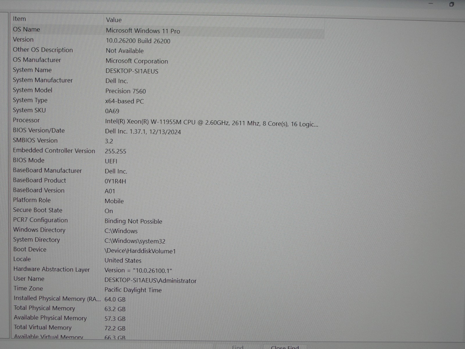 Dell Precision 7560 15.6″ FHD Xeon W-11955M 2.6GHz 64GB 512GB Win11Pro RTX A2000