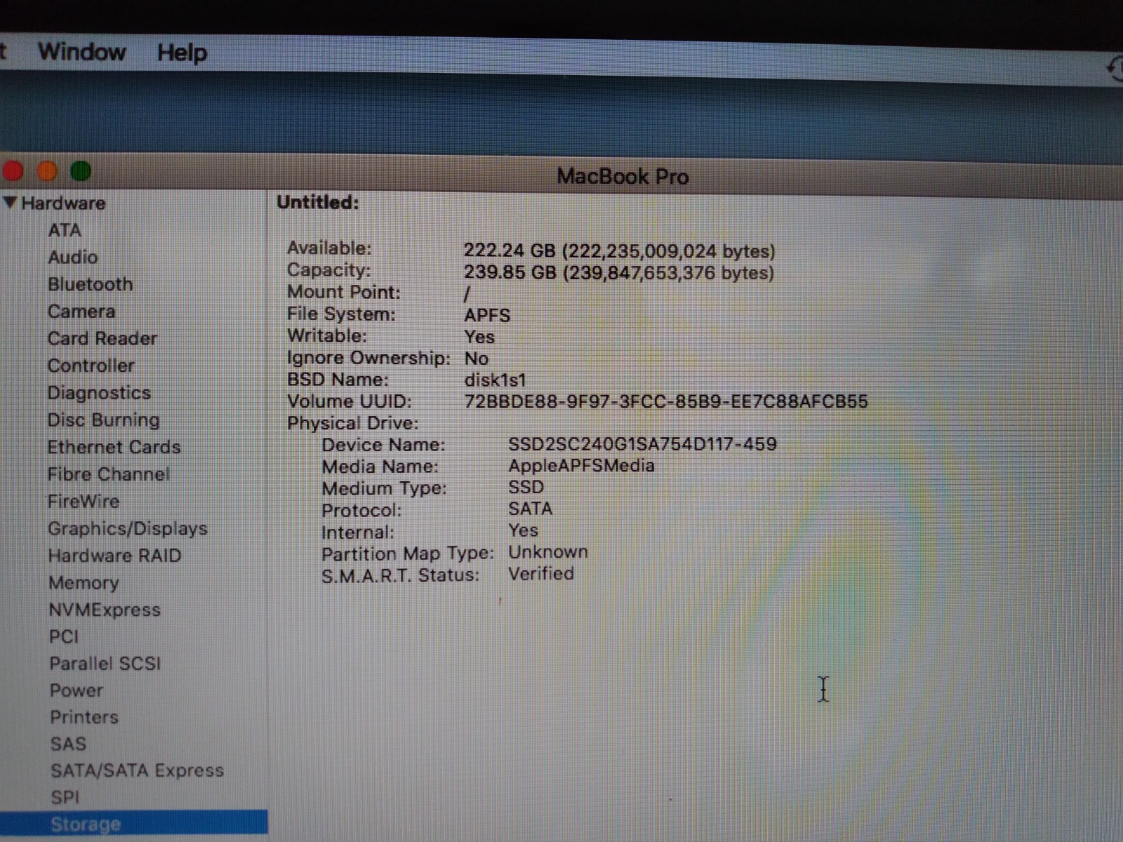MacBook Pro 8.1 13″ (2011) Core i5 2.3GHz, 8GB RAM, 240GB SSD, High Sierra