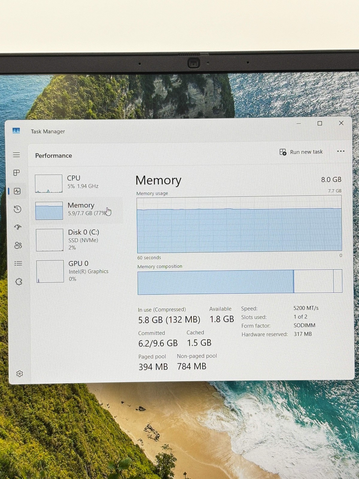 Dell Pro 16 PC16250 16-inch Core i3 8GB RAM 128GB SSD