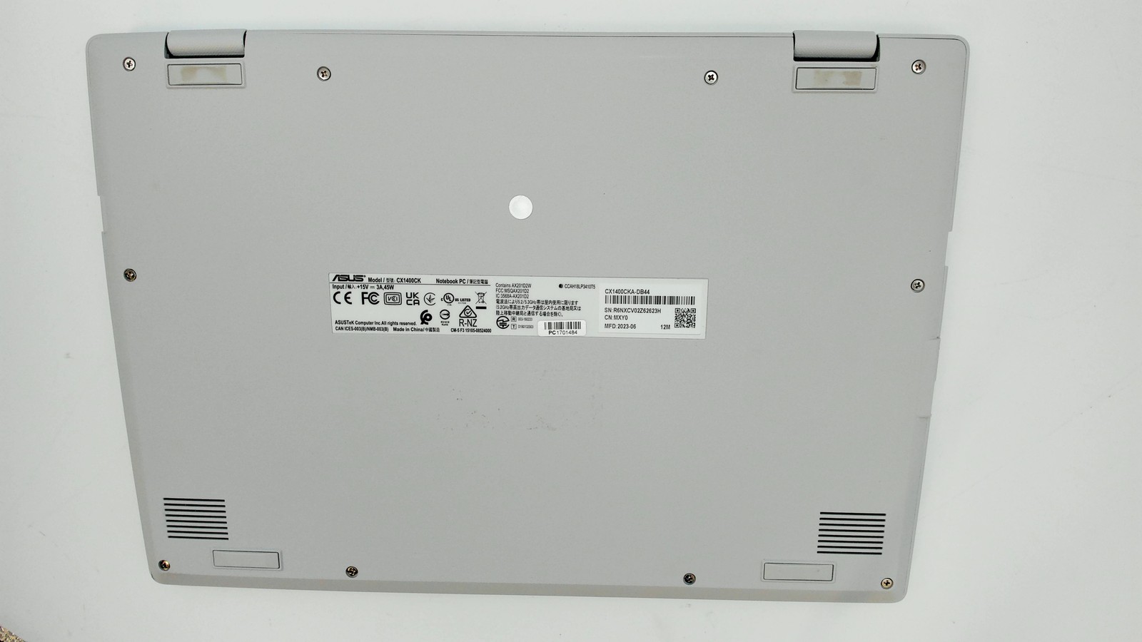 Asus Chromebook CX1 14″ Intel Celeron N4500 4GB 64GB CX1400CKA-DB44 PC1701484