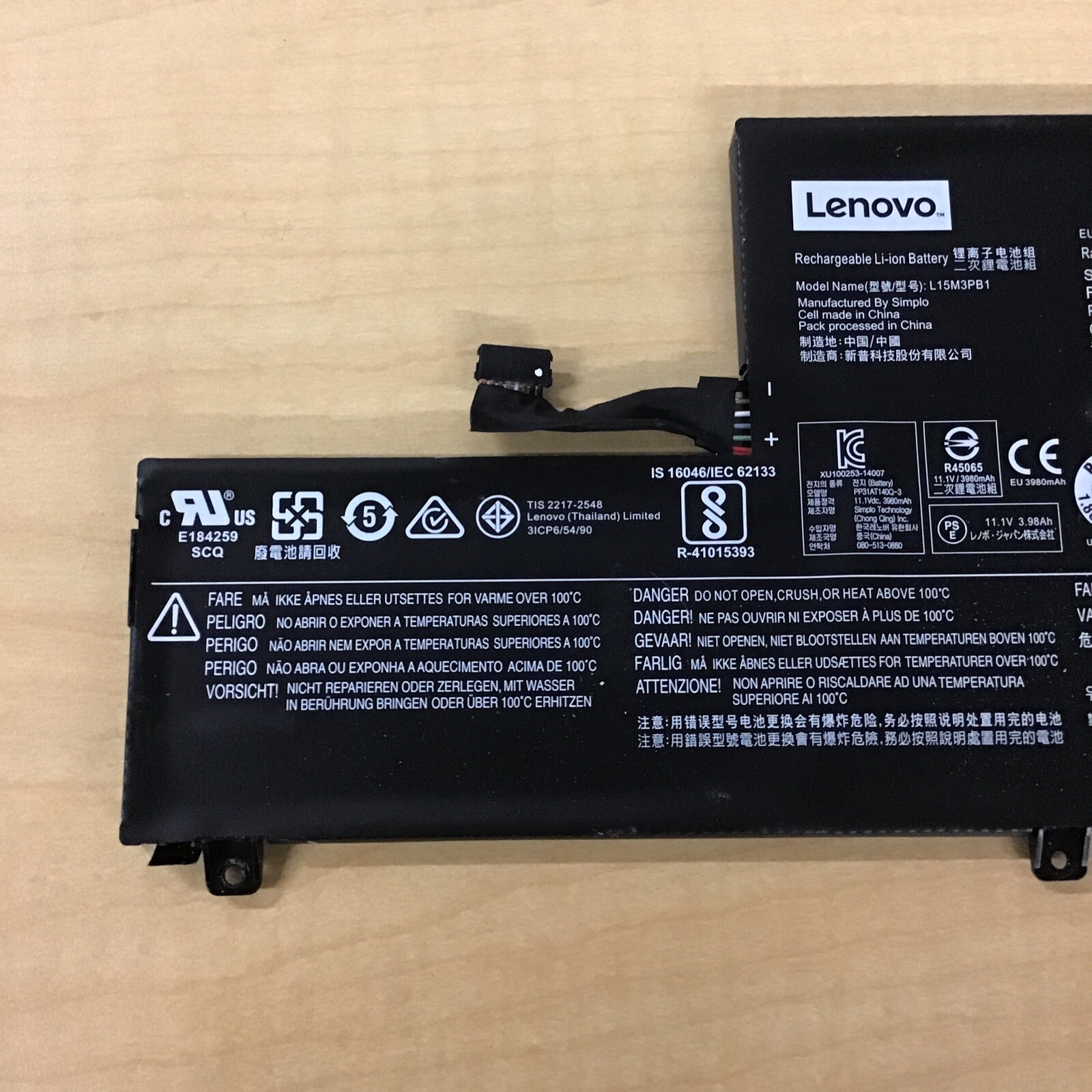 Lenovo 14 N22 N23 N42 Chromebook Battery L15M3PB1