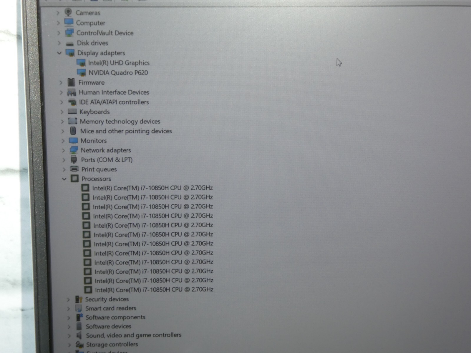 Dell Precision 3551 15.6″ 2.70GHz i7-10850H NVIDIA Quadro P620 512GB