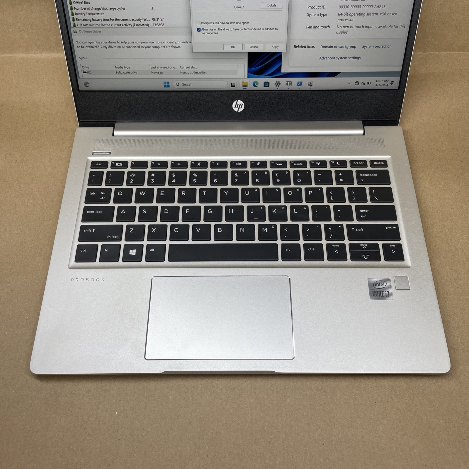 HP ProBook 430 G7 13.3″ i7-10510U @1.8GHz 16GB RAM 256GB SSD Win 11 Pro