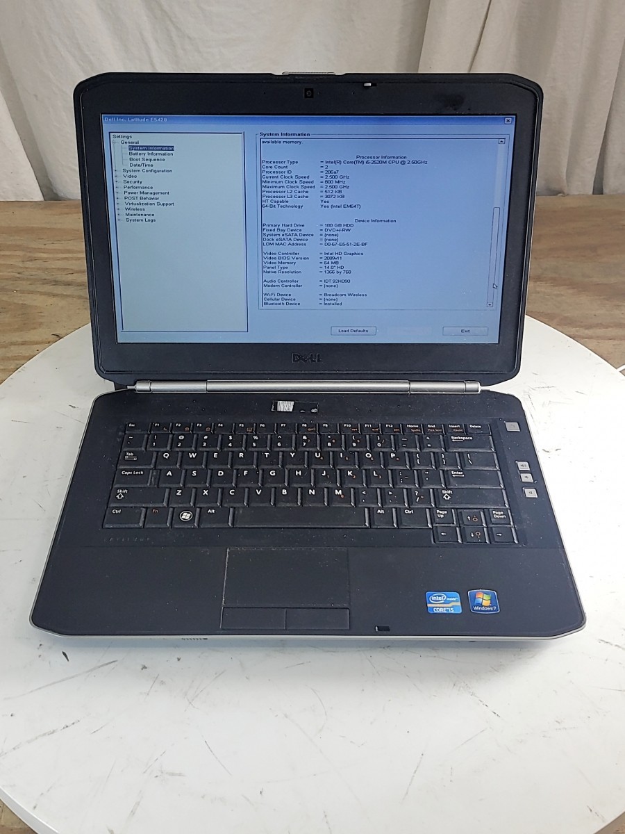 DELL LATITUDE E5420 Laptop Intel Core I5-2520M 4GB 180GB SEE NOTES