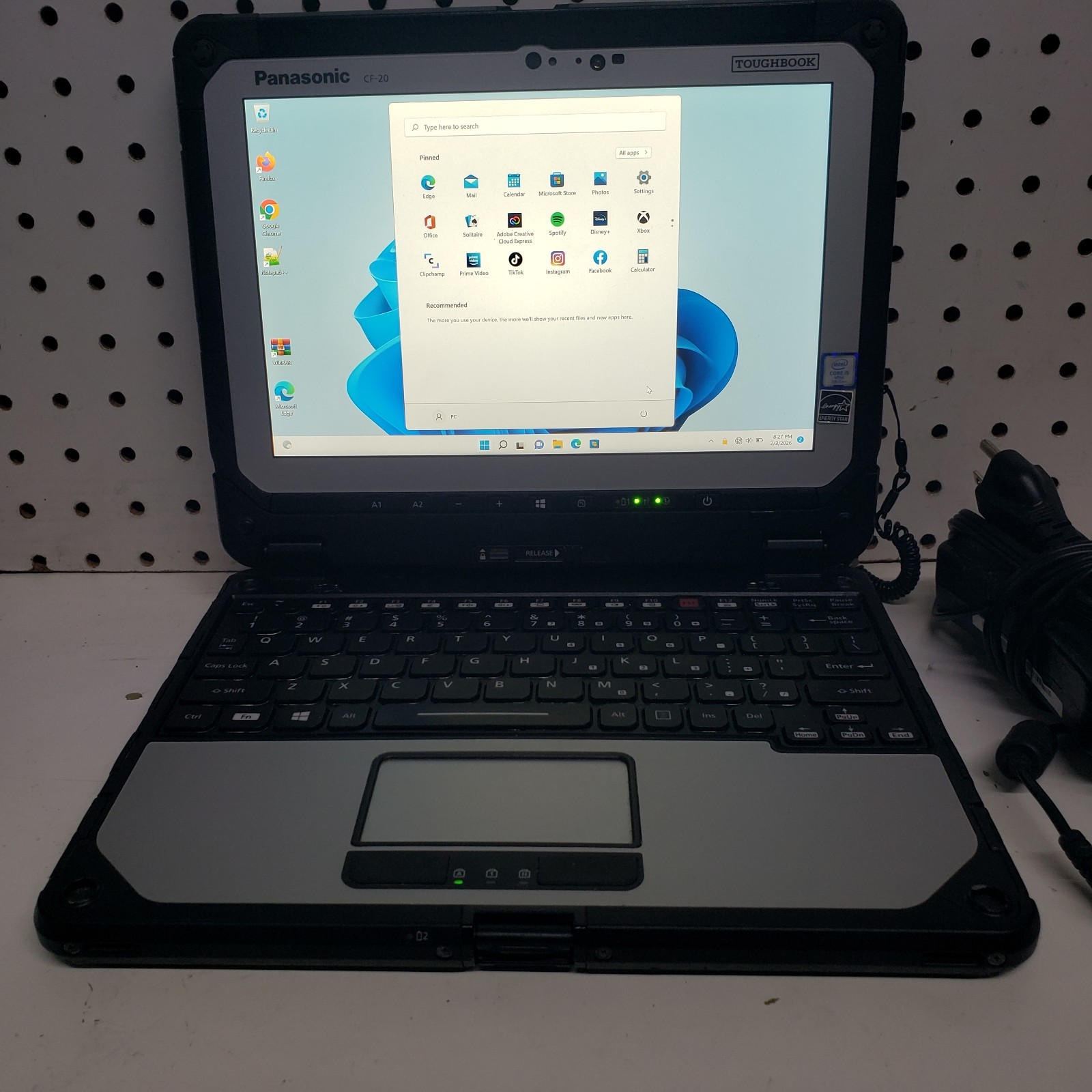 Panasonic Toughbook CF-20 -1.20Ghz Tablet Intel i5-7Y57 512GB SS,8GB RAM,WIN 11