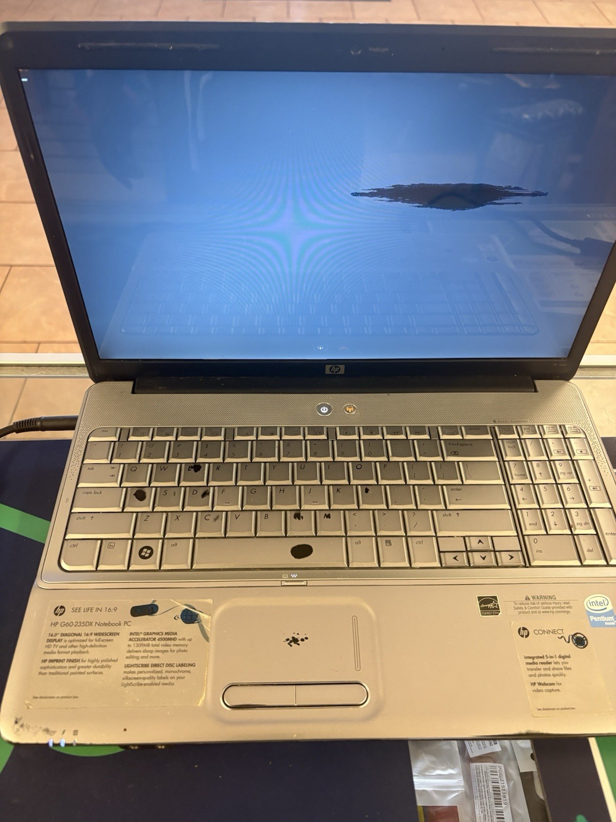 HP G60-552NR Notebook 15″ Laptop Intel Pentium Dual Core-