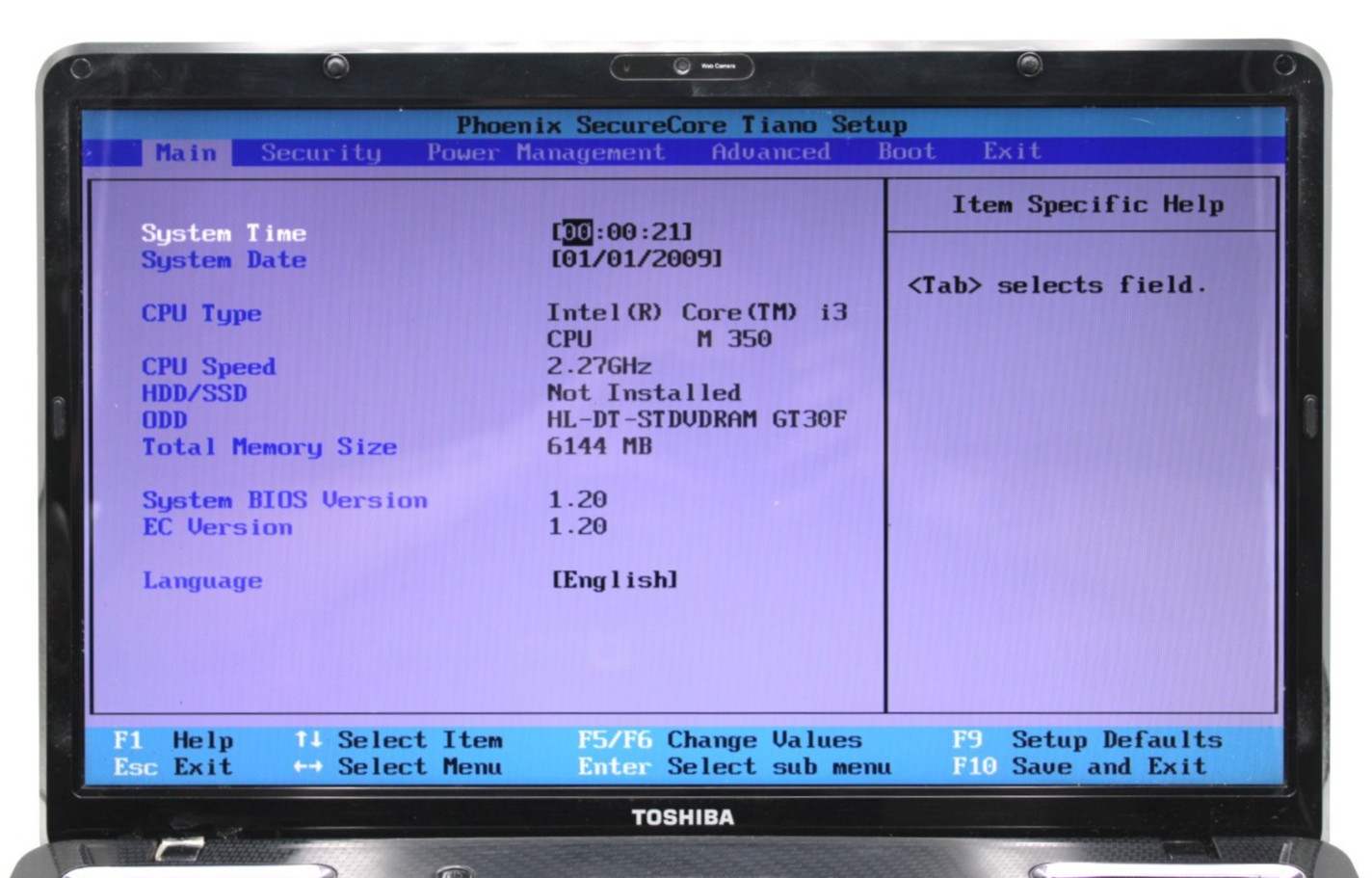 Toshiba Satellite L675 i3-350M@2.26GHz 4GB DDR3 NO STORAGE OR OS *USED/TESTED*