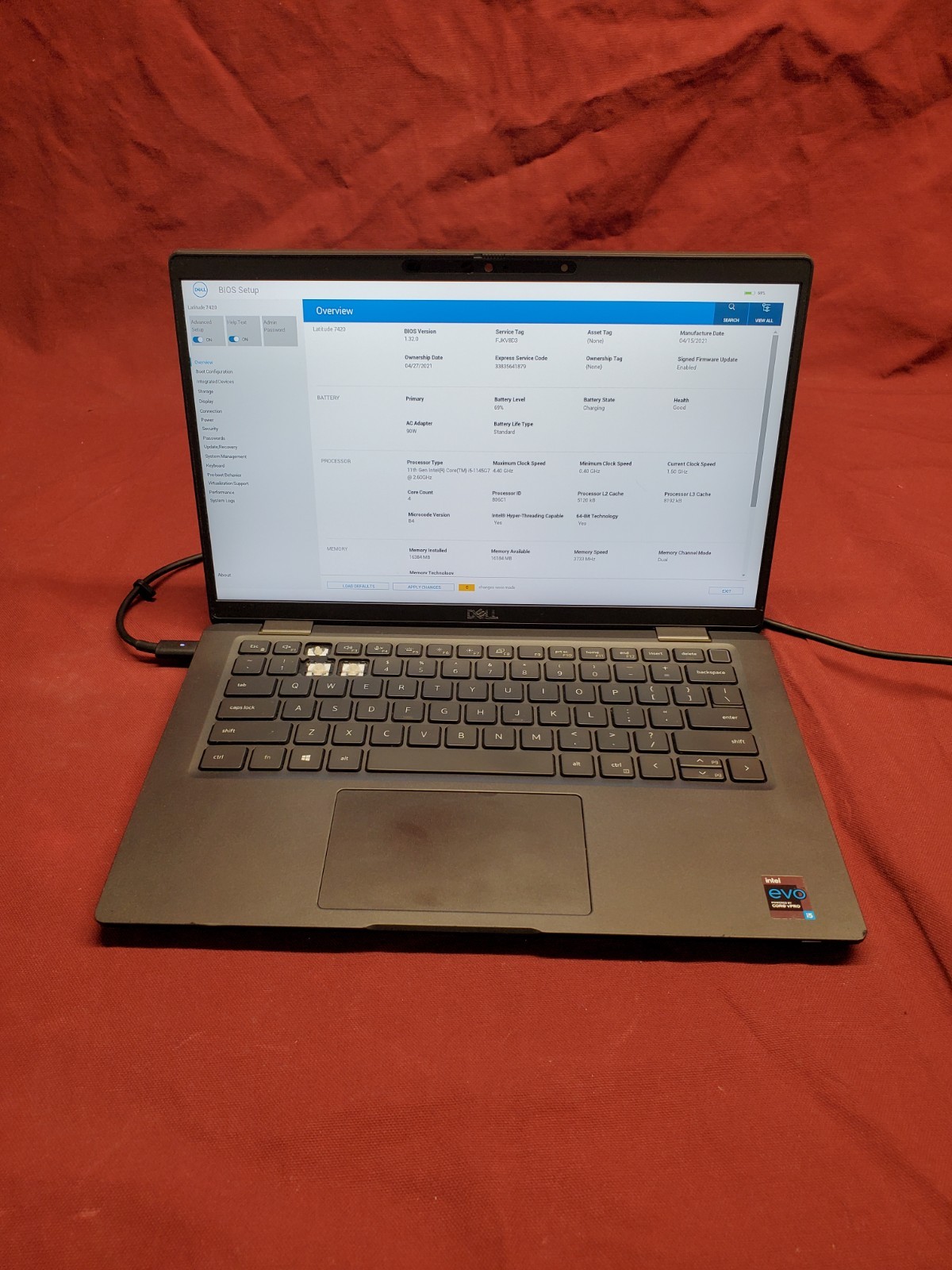 Dell Latitude 7420 i5 1145G7 2.60GHz/ 16GB/ No SSD 1920×1080 #2868
